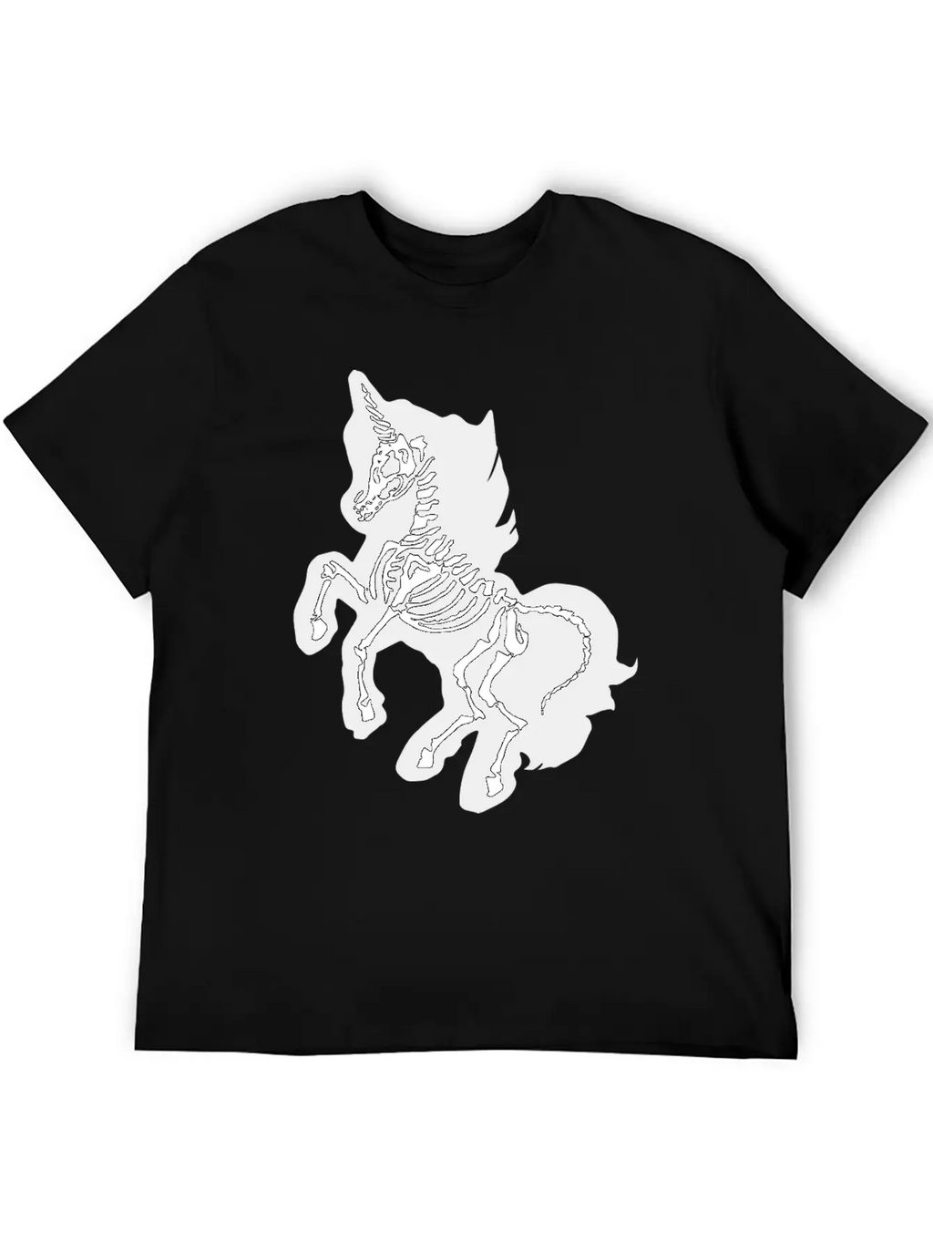 Unicorn Skeleton Breathable Soft Cotton T-Shirt – Timeless Casual Look