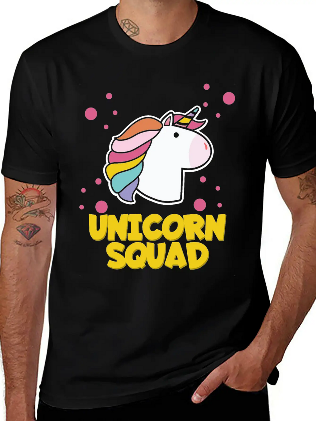 Unicorn - Unicorn Squad Essential Cotton Tee For Daily Outfits – Unisex Style