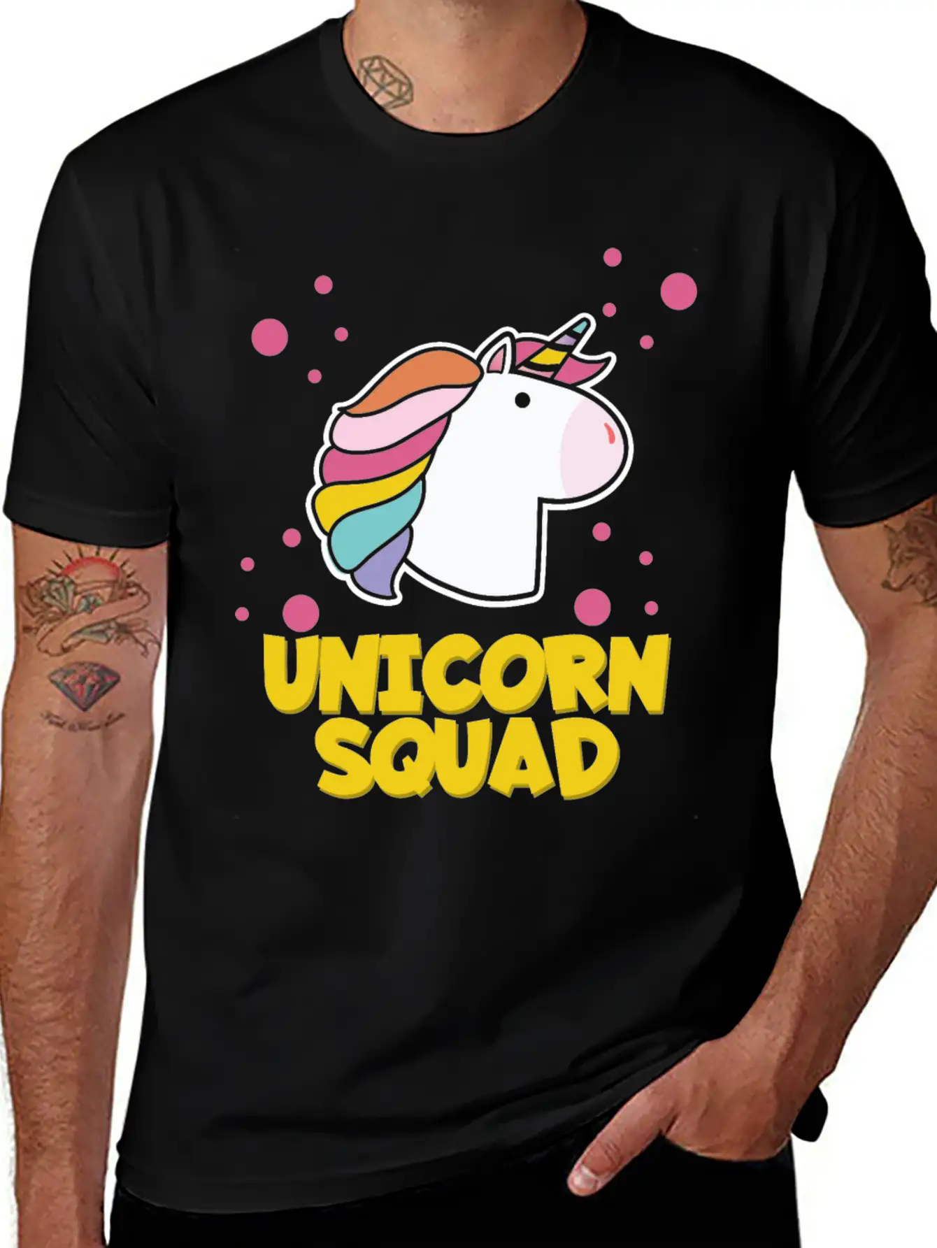Unicorn - Unicorn Squad Essential Cotton Tee For Daily Outfits – Unisex Style