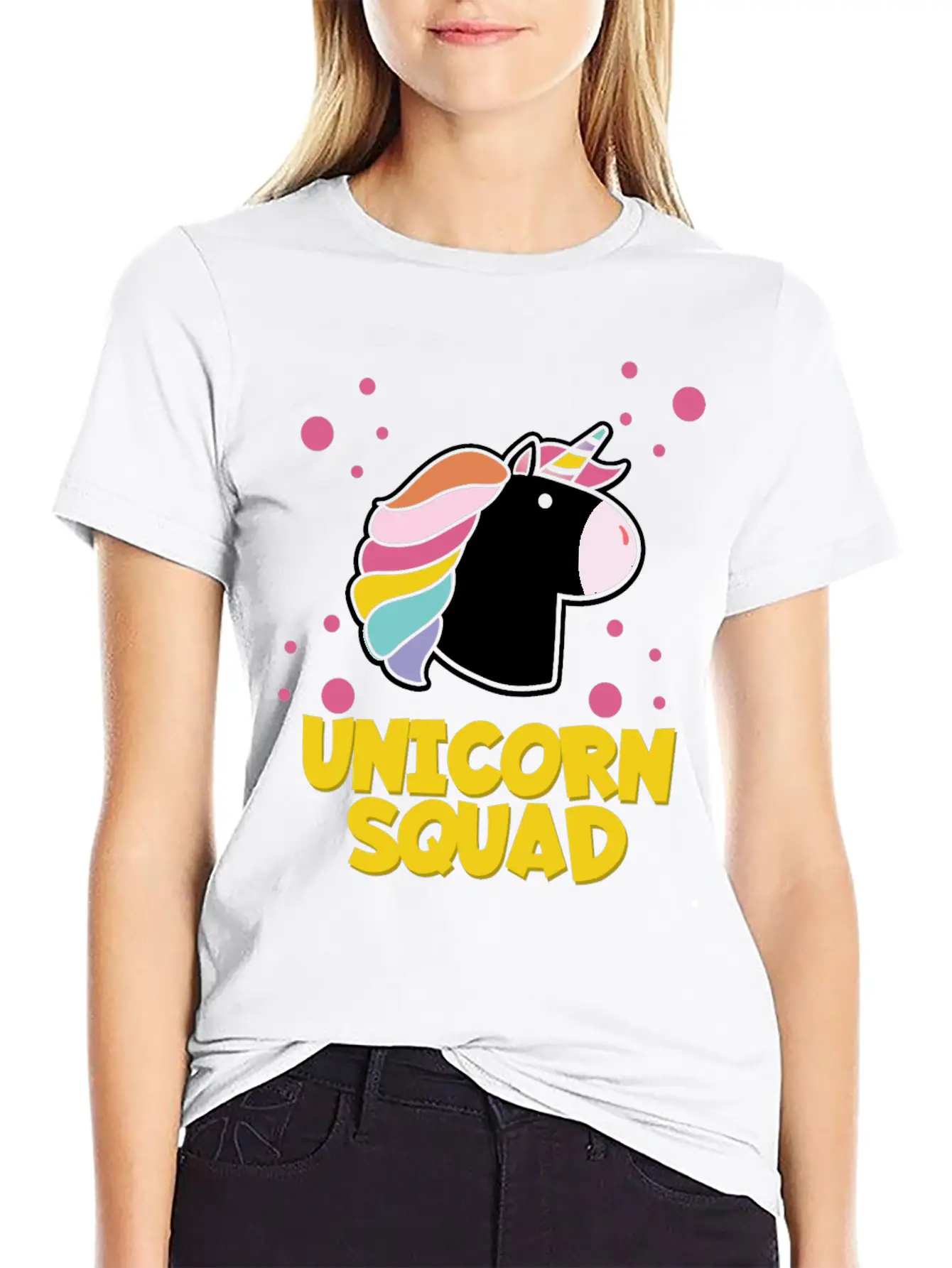 Unicorn - Unicorn Squad Essential Cotton Tee For Daily Outfits – Unisex Style
