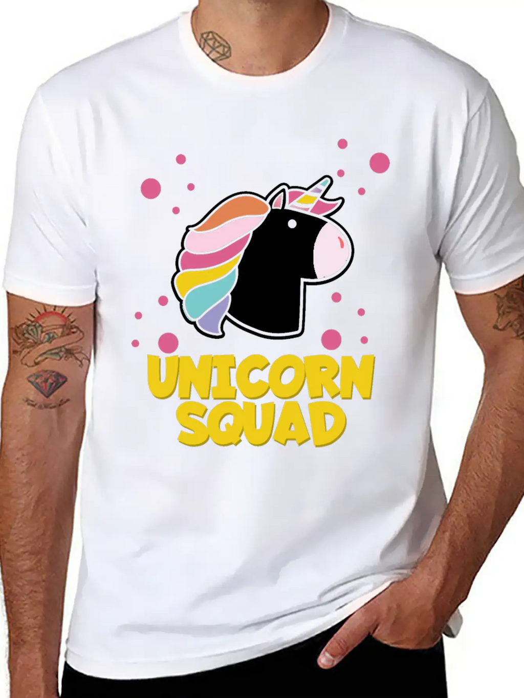 Unicorn - Unicorn Squad Essential Cotton Tee For Daily Outfits – Unisex Style