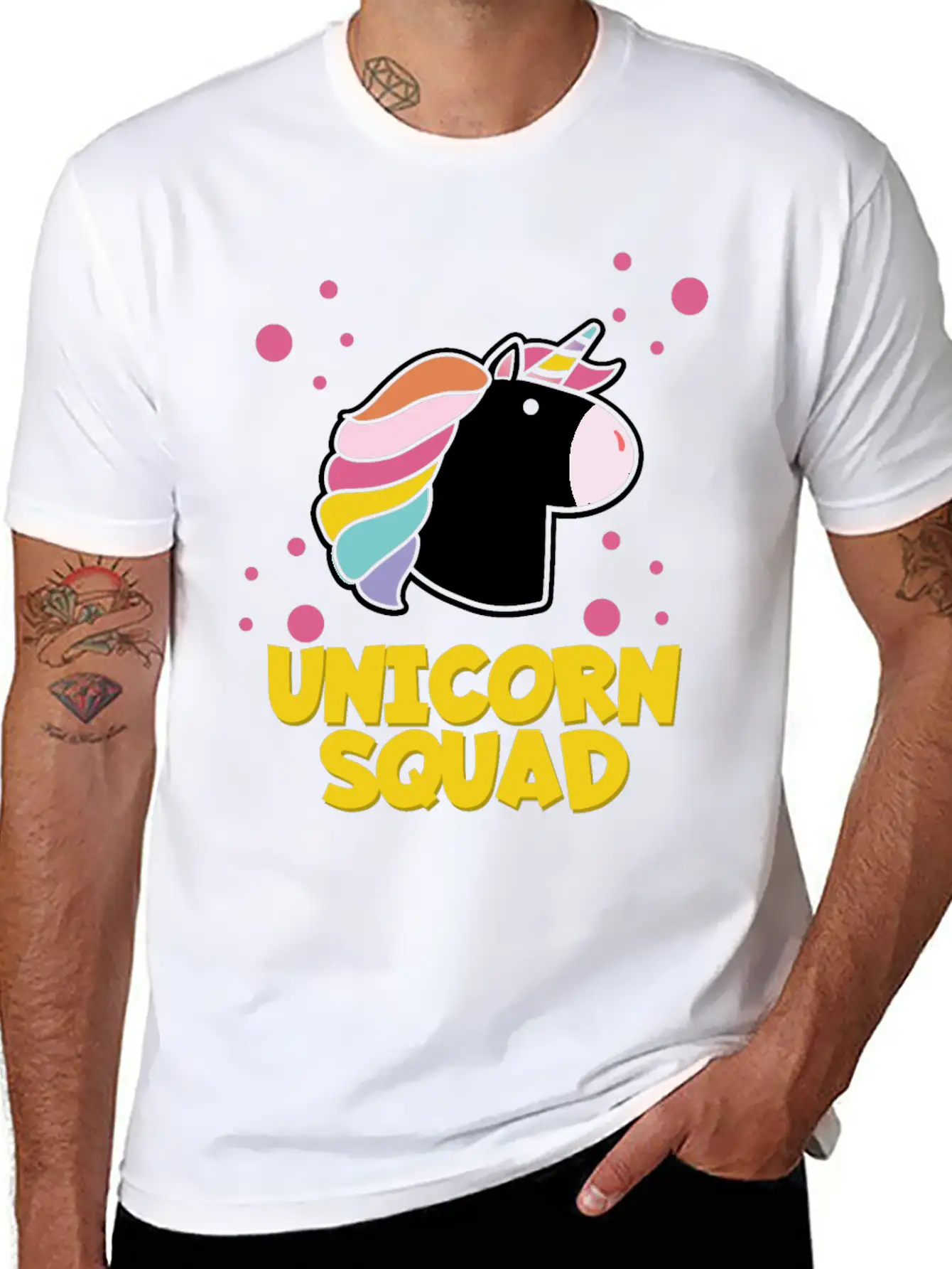 Unicorn - Unicorn Squad Essential Cotton Tee For Daily Outfits – Unisex Style