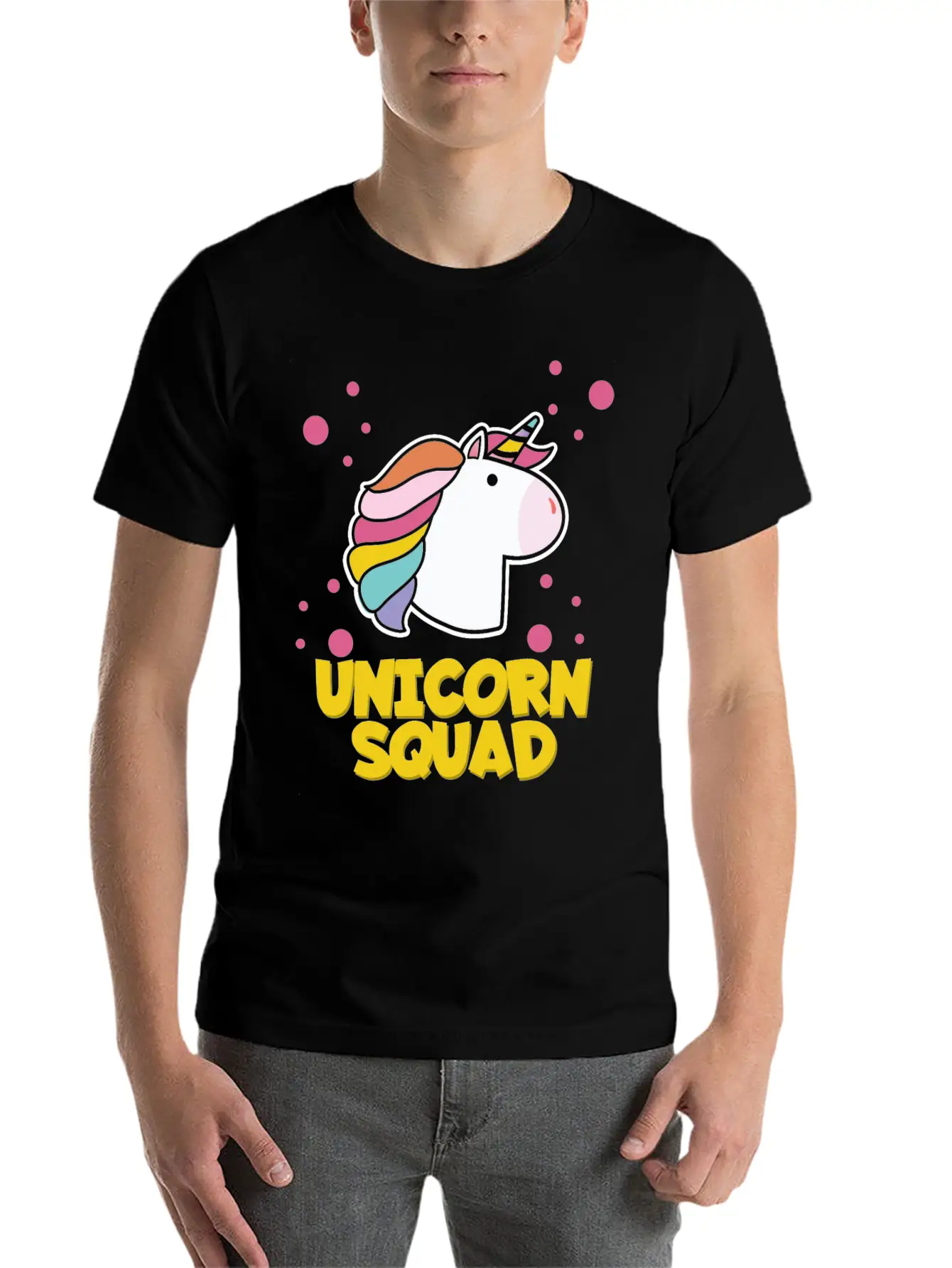 Unicorn - Unicorn Squad Essential Cotton Tee For Daily Outfits – Unisex Style