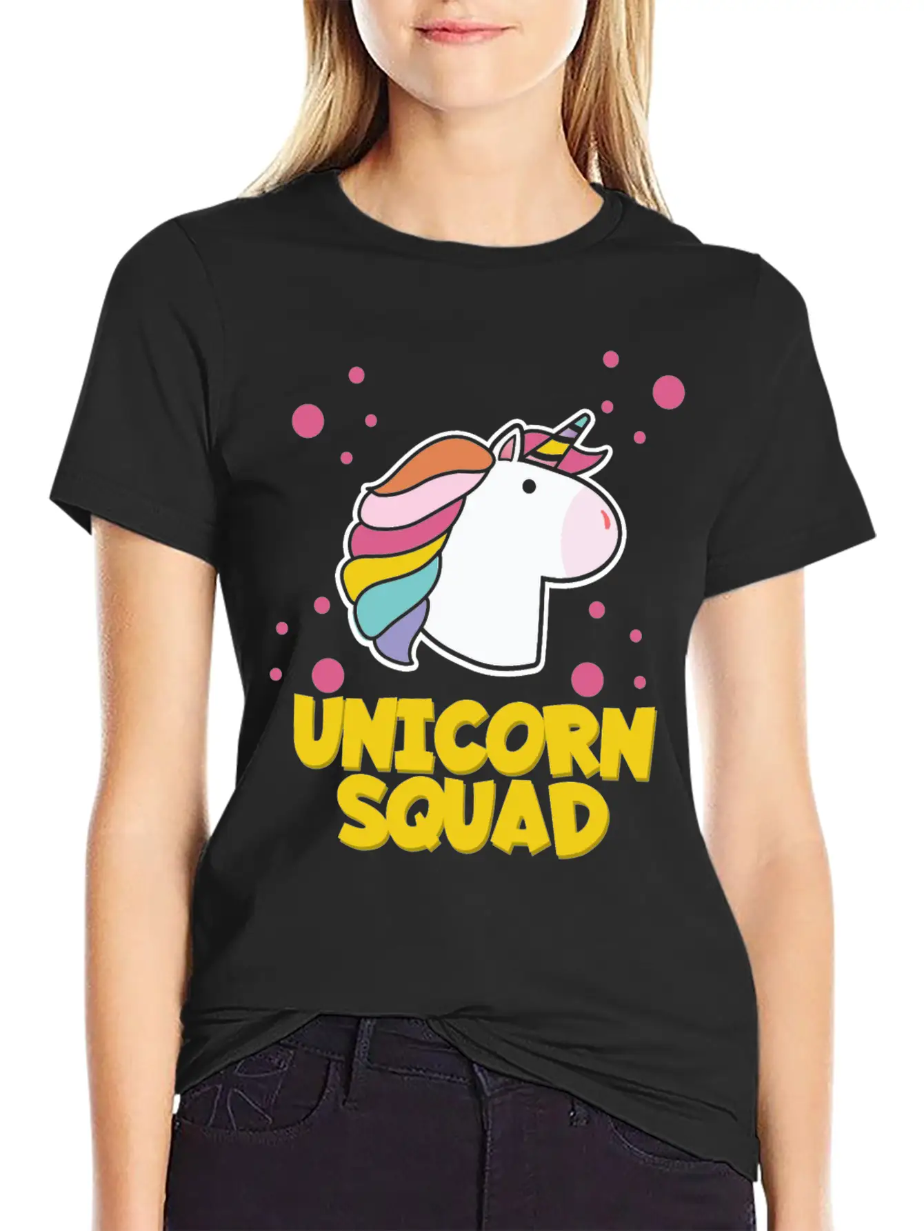 Unicorn - Unicorn Squad Essential Cotton Tee For Daily Outfits – Unisex Style