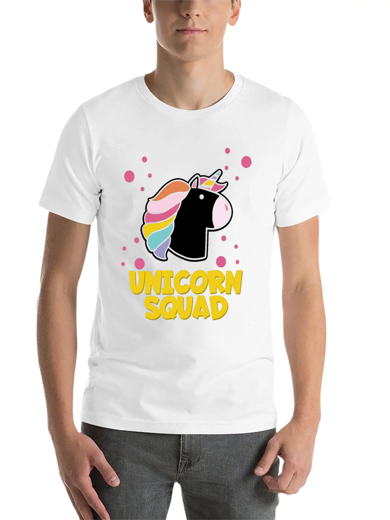 Unicorn - Unicorn Squad Essential Cotton Tee For Daily Outfits – Unisex Style