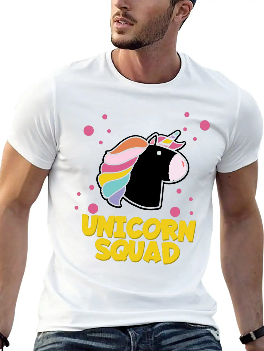 Unicorn - Unicorn Squad Essential Cotton Tee For Daily Outfits – Unisex Style