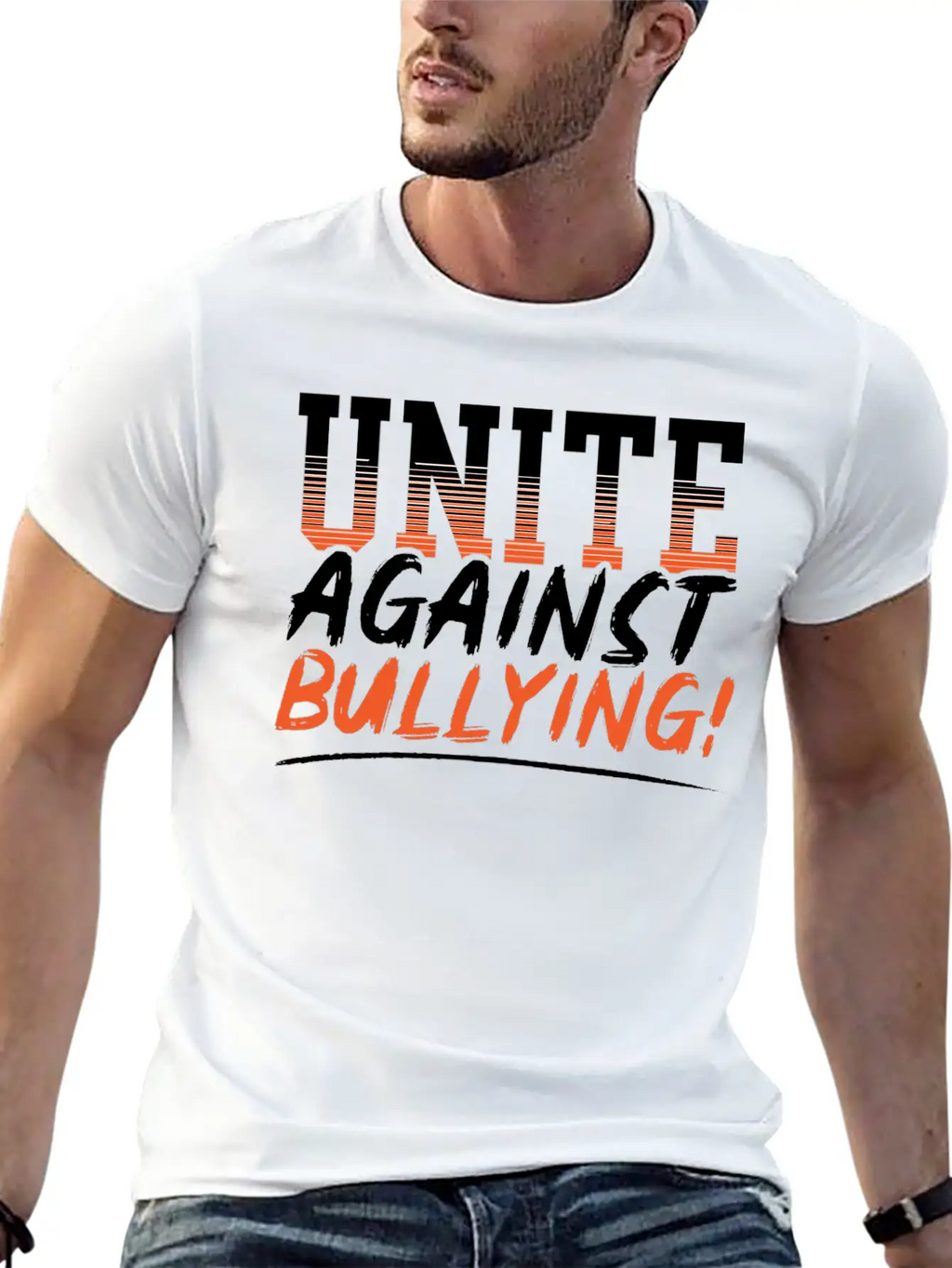 Unite Against Bullying Anti Bullying Orange Day Stylish Everyday T-Shirt – Unisex Basic Cotton Tee