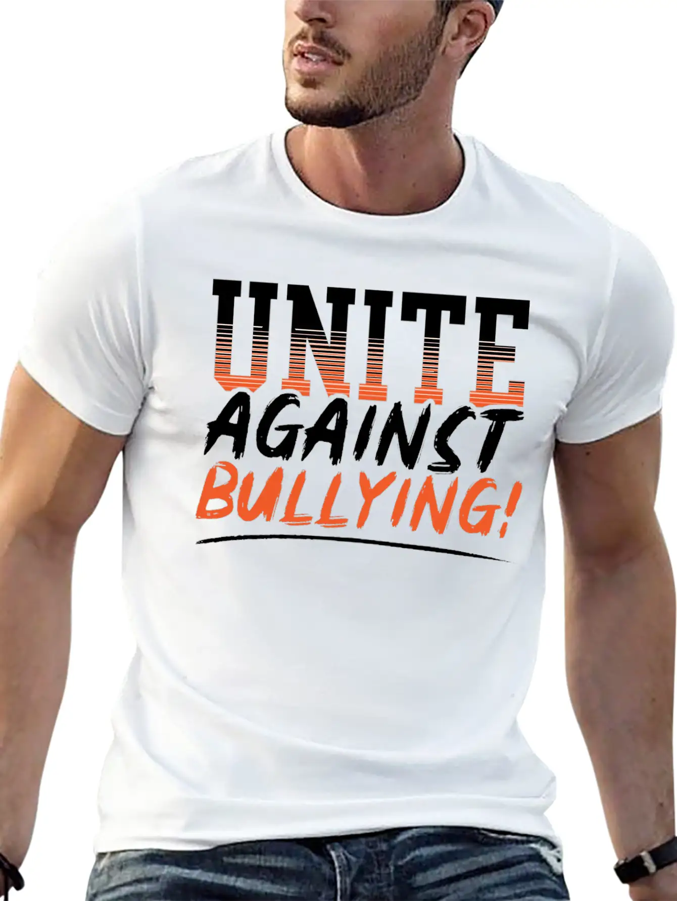 Unite Against Bullying Anti Bullying Orange Day Stylish Everyday T-Shirt – Unisex Basic Cotton Tee