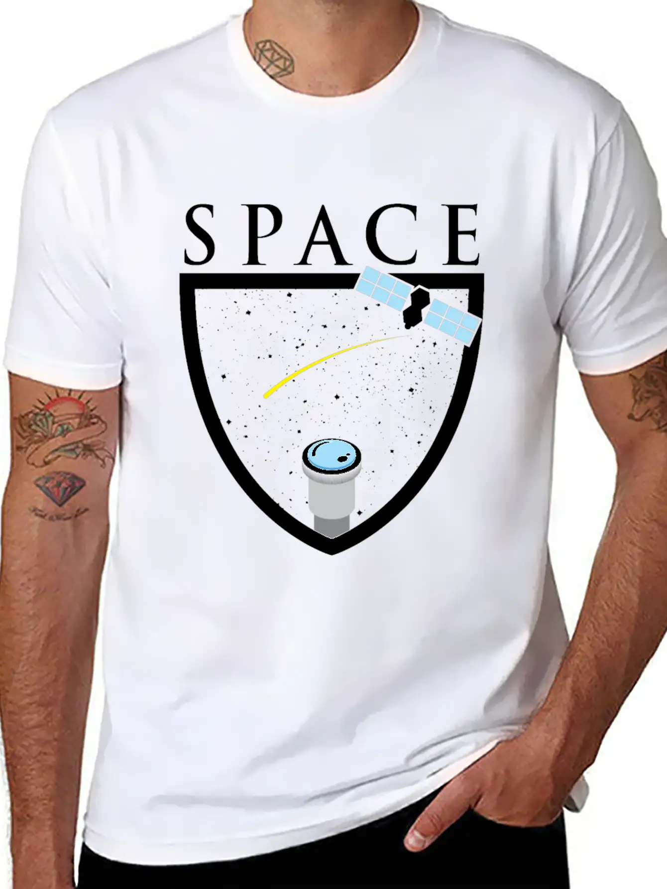 Universe Space Rocket Mars Moon Breathable Graphic T-Shirt – Perfect For Casual Days