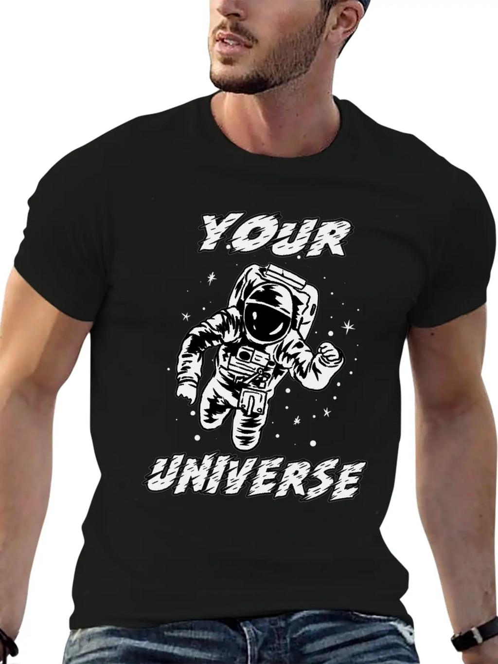 Universe Traveler Space-man Galaxies Stars Gift Basic Graphic T-Shirt – Daily Comfort In Soft Cotton