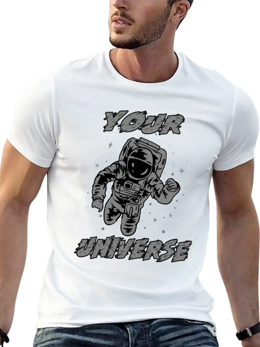 Universe Traveler Space-man Galaxies Stars Gift Basic Graphic T-Shirt – Daily Comfort In Soft Cotton