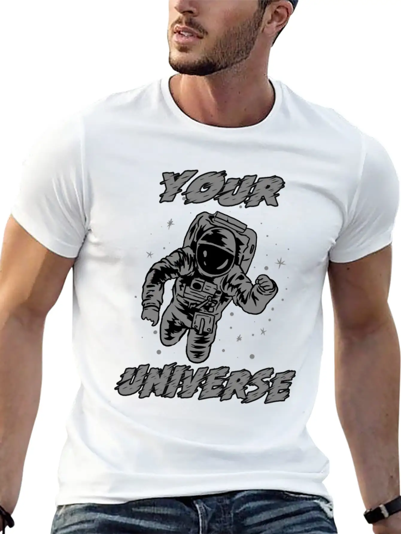 Universe Traveler Space-man Galaxies Stars Gift Basic Graphic T-Shirt – Daily Comfort In Soft Cotton