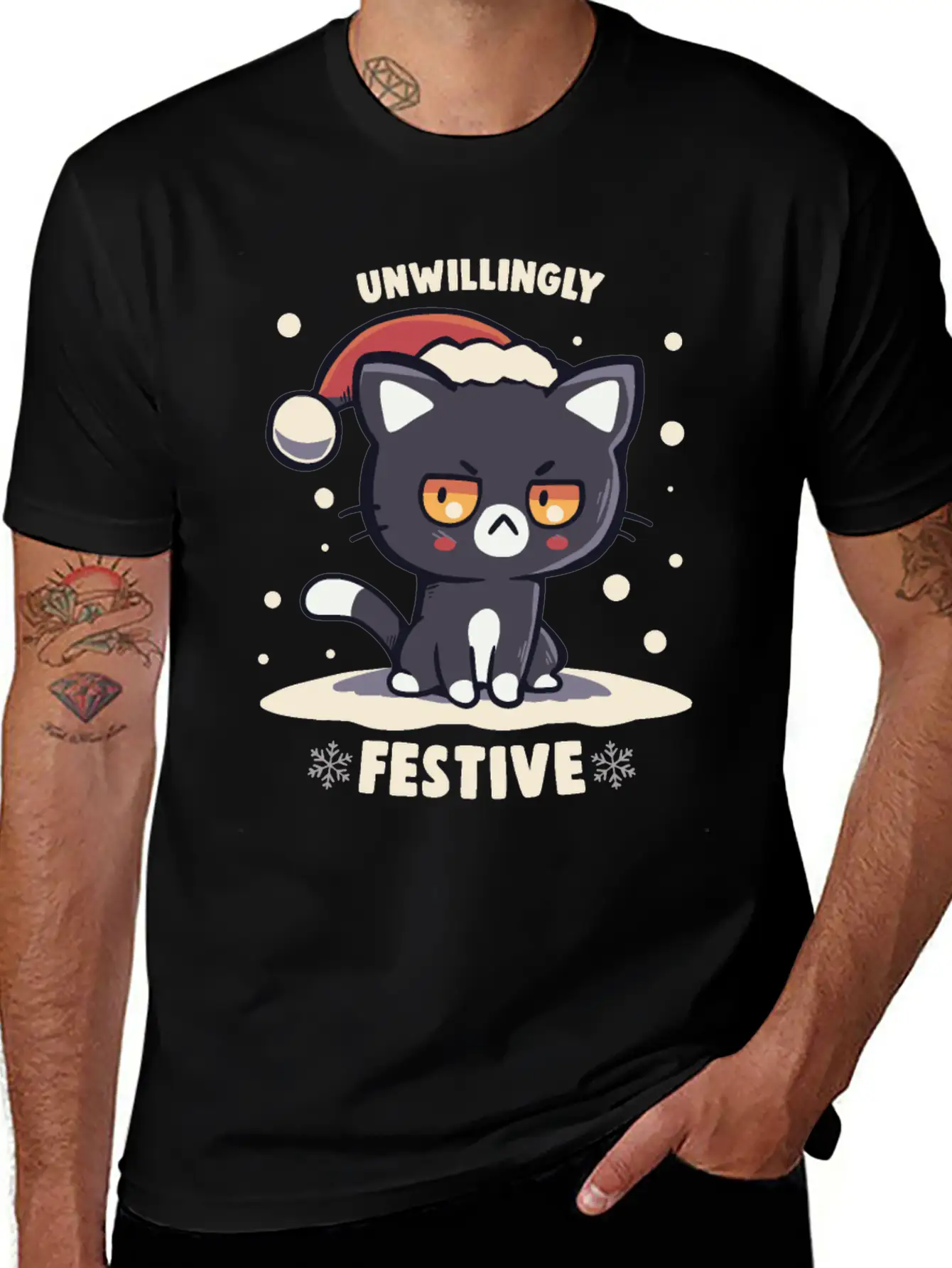 Unwillingly Festive Timeless Short Sleeve Tee – Comfy And Minimalist Design