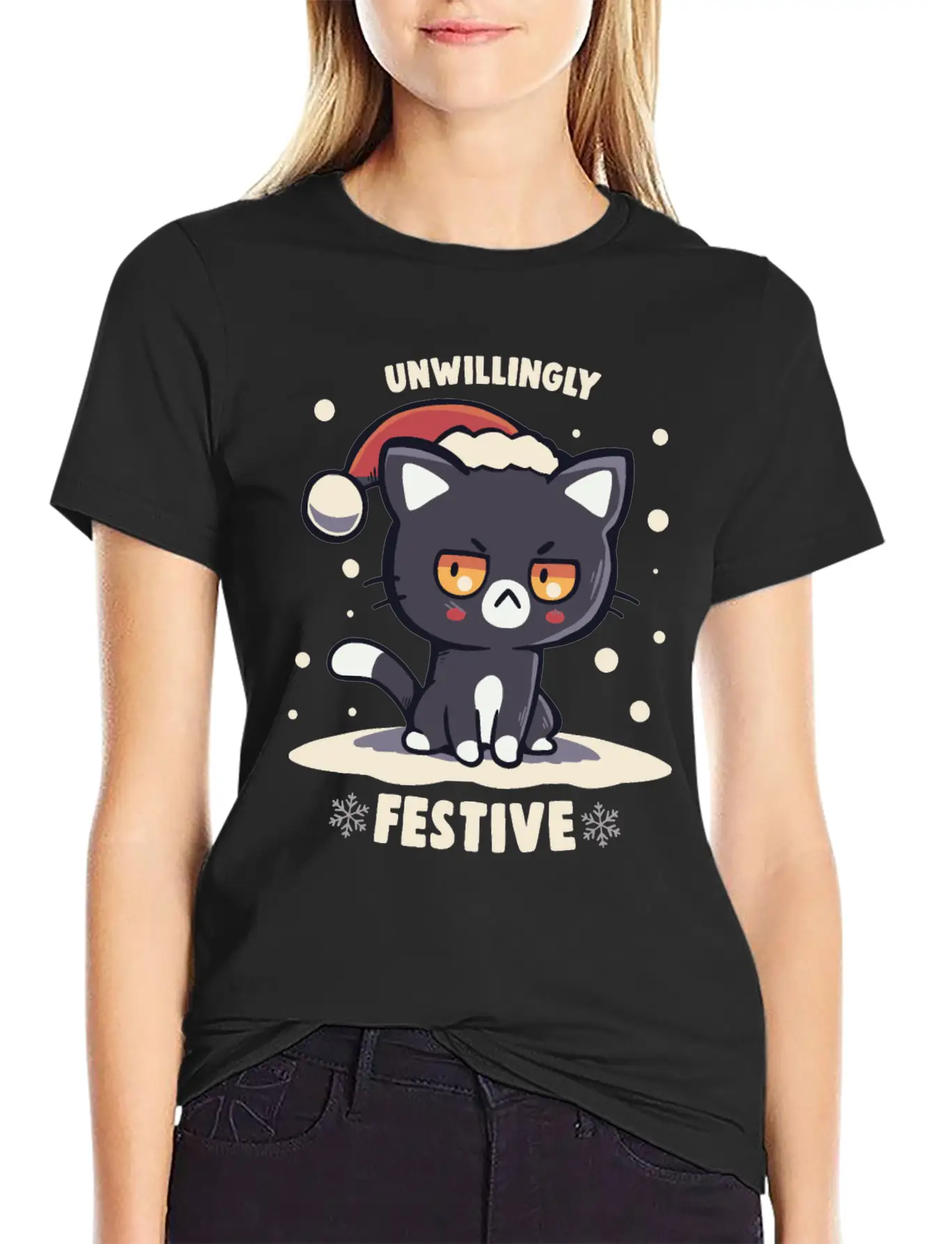 Unwillingly Festive Timeless Short Sleeve Tee – Comfy And Minimalist Design