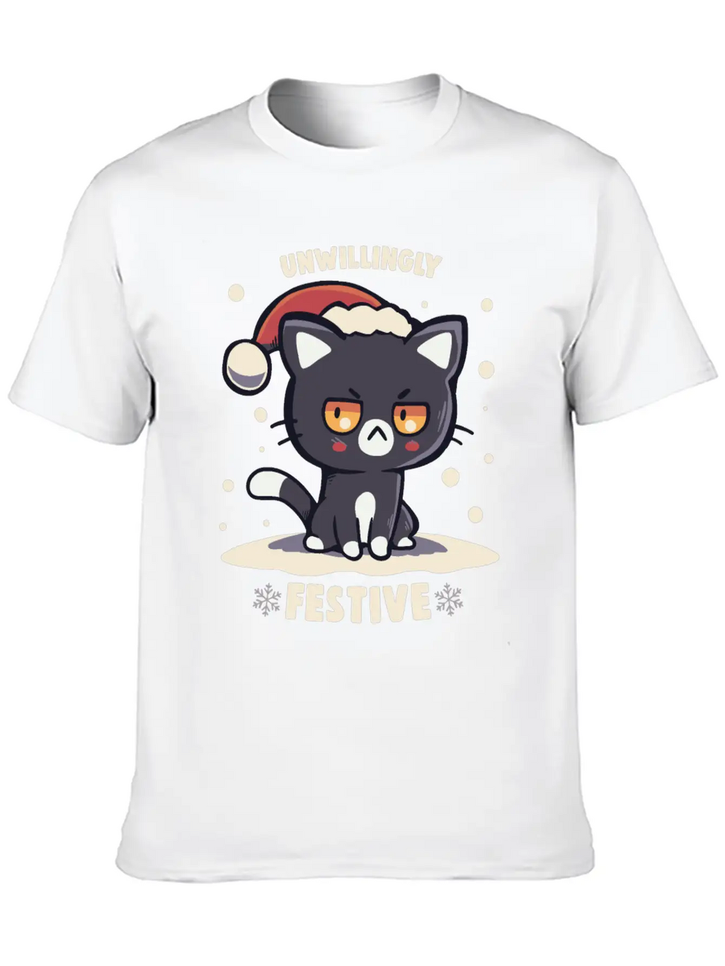 Unwillingly Festive Timeless Short Sleeve Tee – Comfy And Minimalist Design