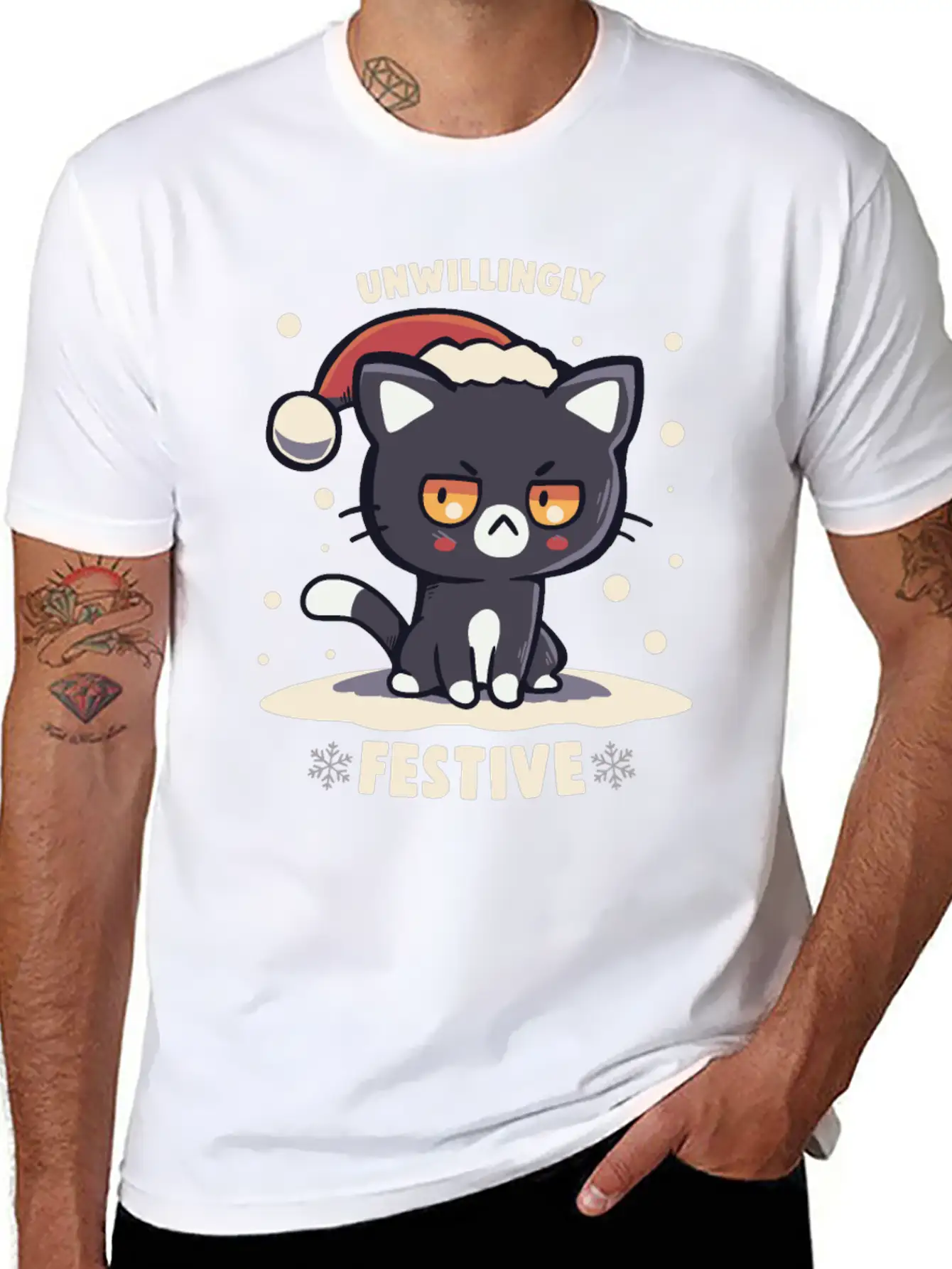 Unwillingly Festive Timeless Short Sleeve Tee – Comfy And Minimalist Design