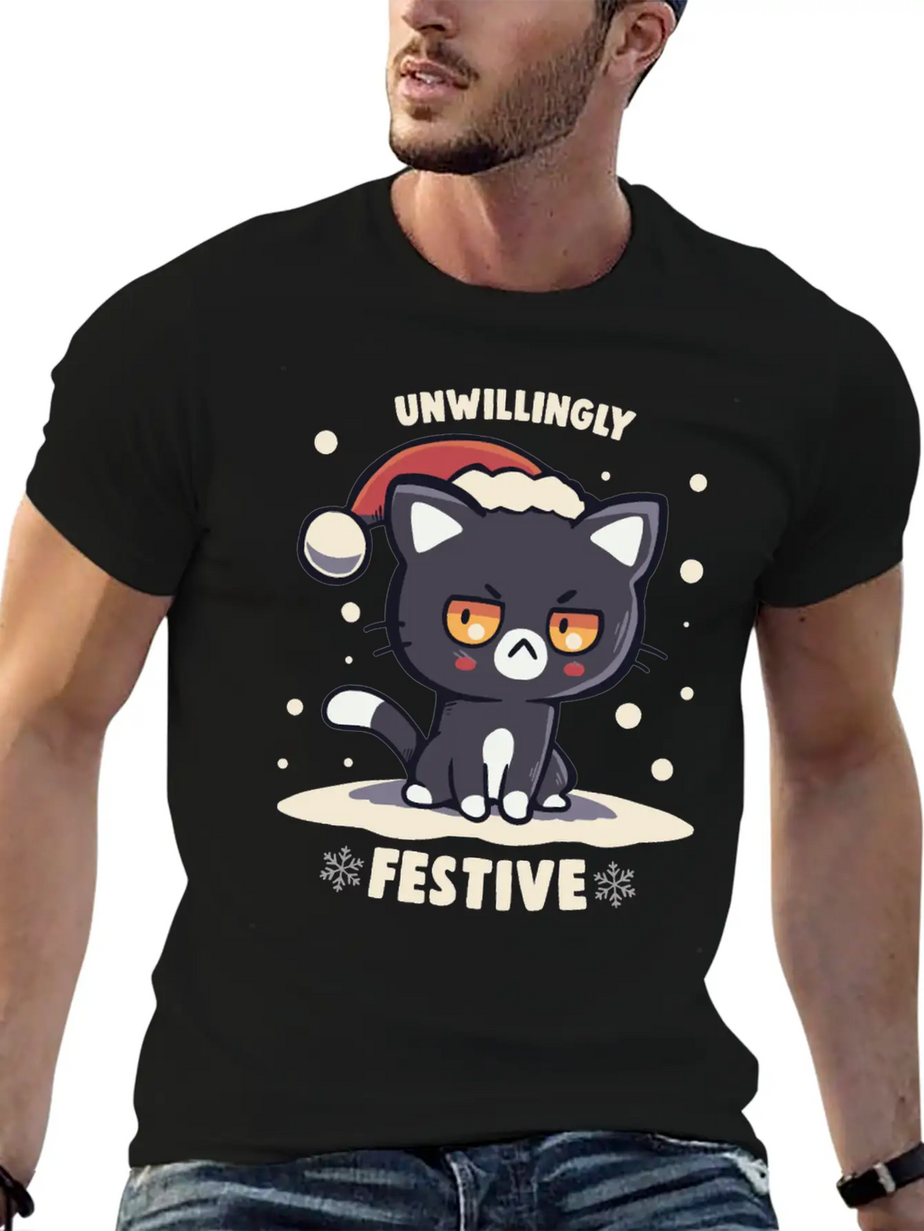 Unwillingly Festive Timeless Short Sleeve Tee – Comfy And Minimalist Design