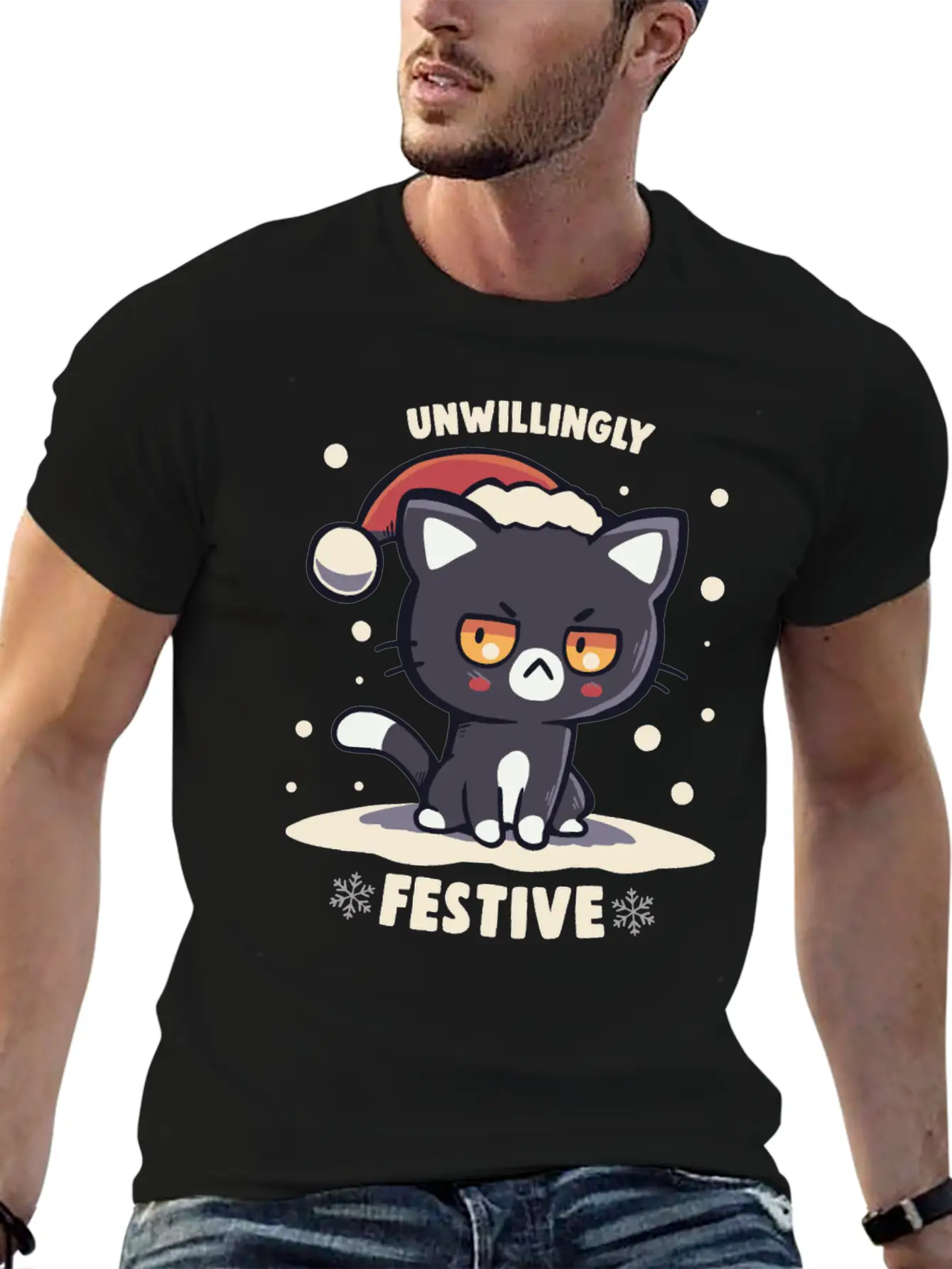 Unwillingly Festive Timeless Short Sleeve Tee – Comfy And Minimalist Design