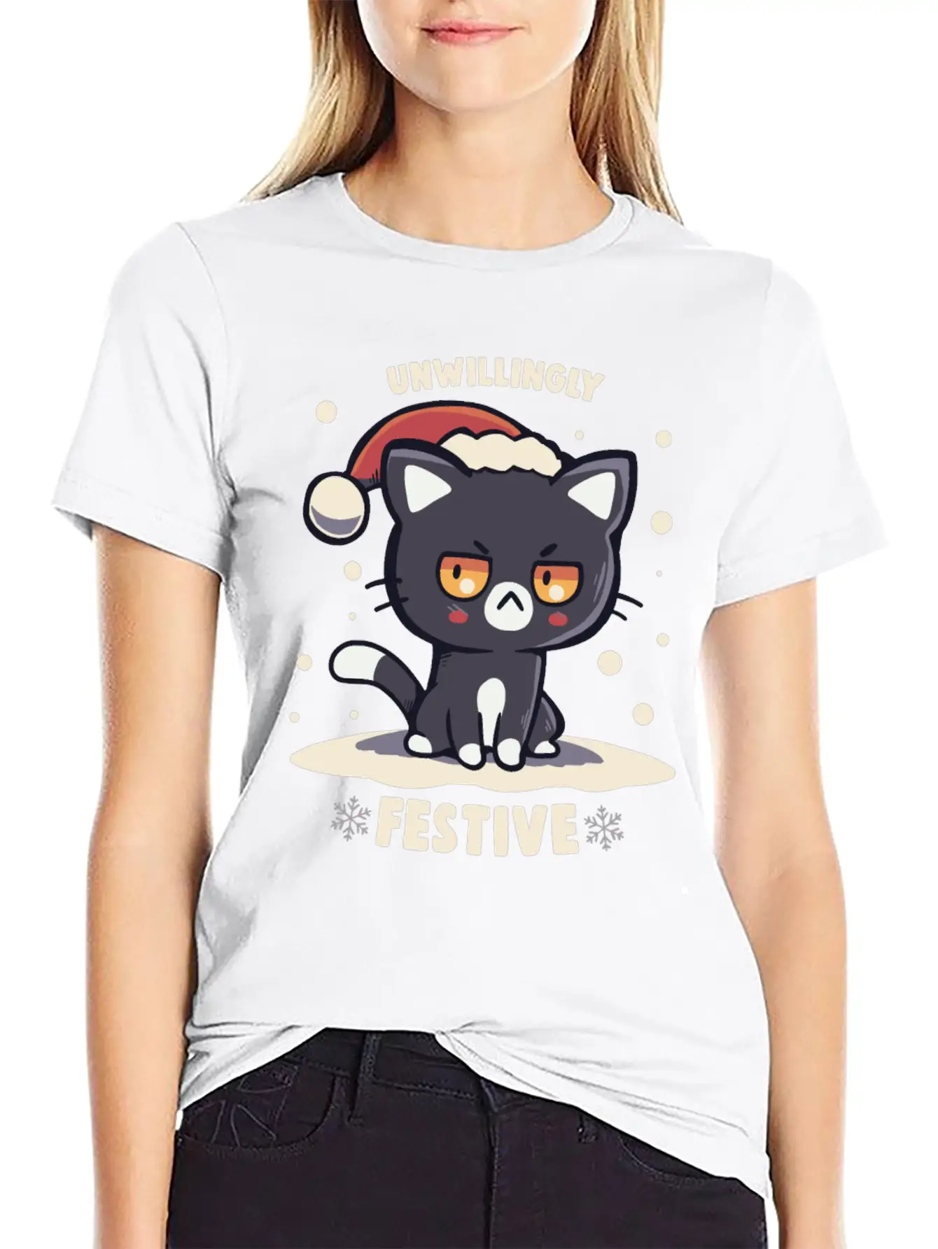 Unwillingly Festive Timeless Short Sleeve Tee – Comfy And Minimalist Design