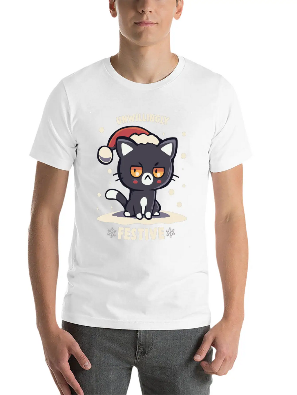 Unwillingly Festive Timeless Short Sleeve Tee – Comfy And Minimalist Design