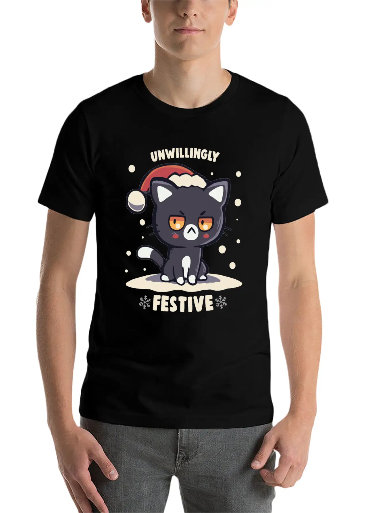 Unwillingly Festive Timeless Short Sleeve Tee – Comfy And Minimalist Design