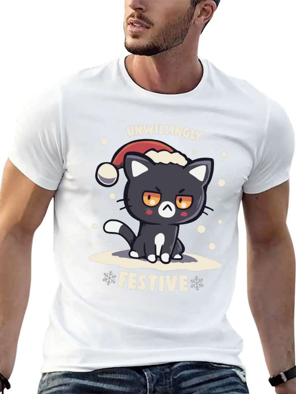 Unwillingly Festive Timeless Short Sleeve Tee – Comfy And Minimalist Design