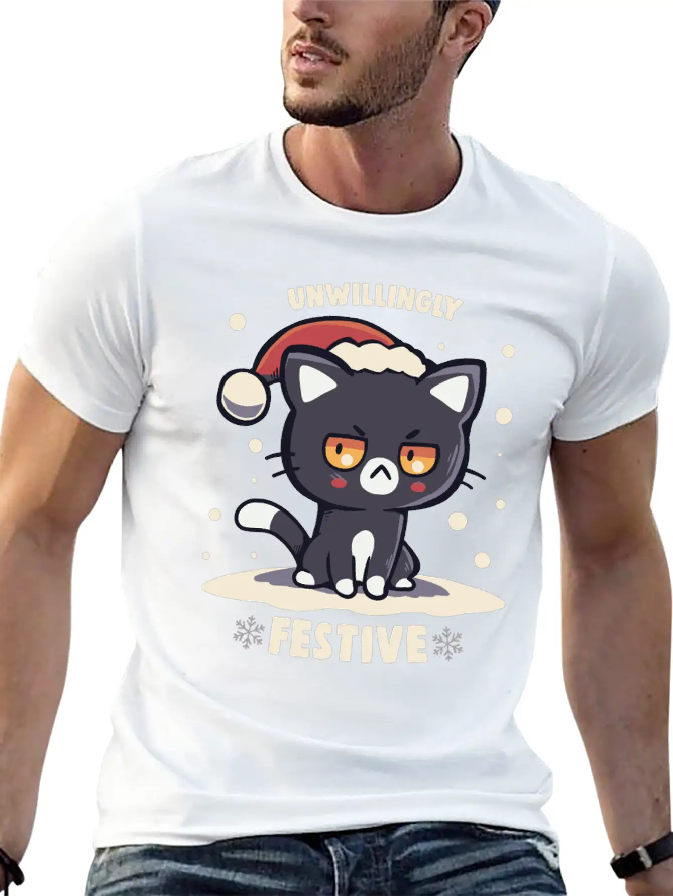 Unwillingly Festive Timeless Short Sleeve Tee – Comfy And Minimalist Design