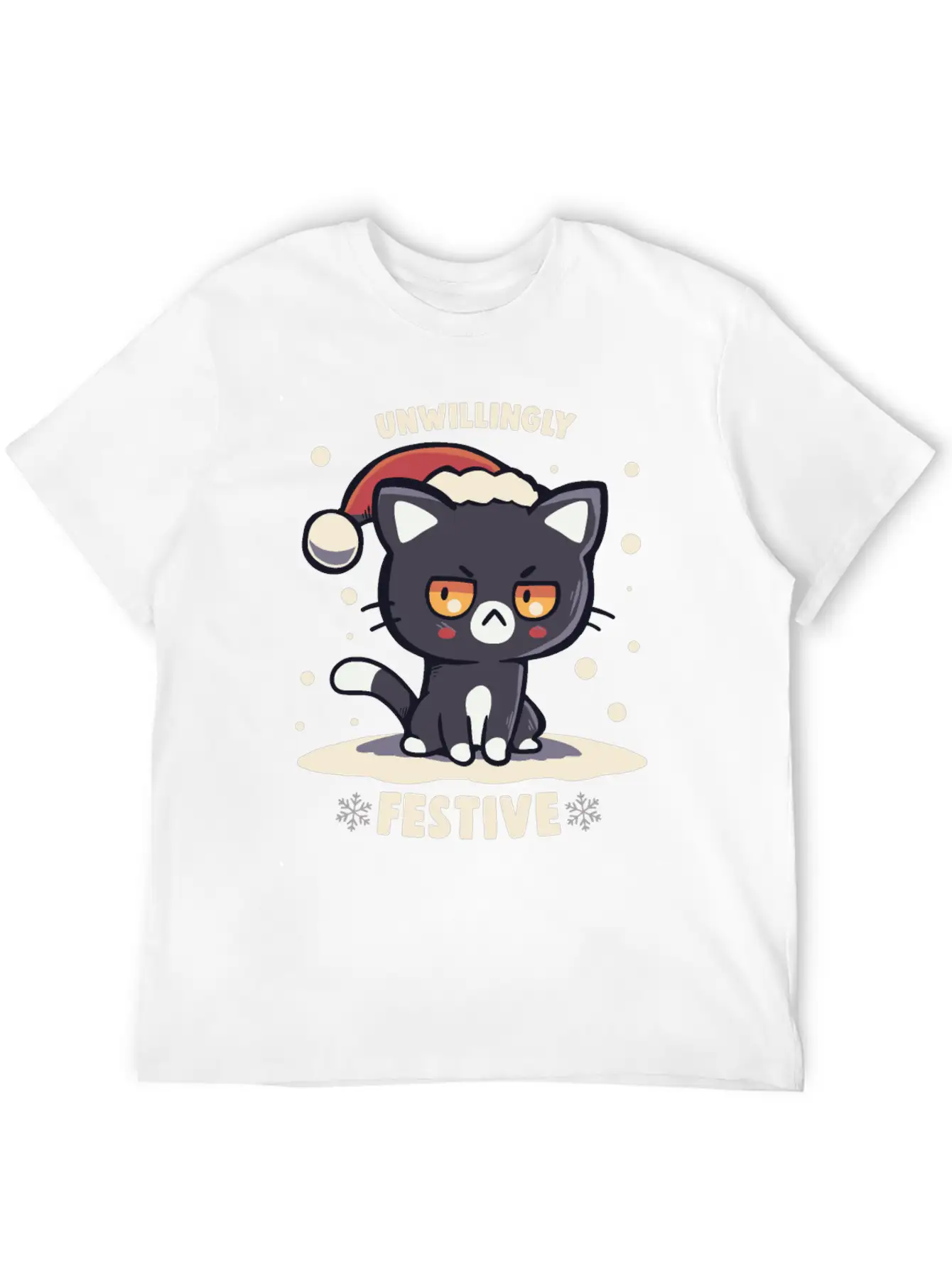 Unwillingly Festive Timeless Short Sleeve Tee – Comfy And Minimalist Design