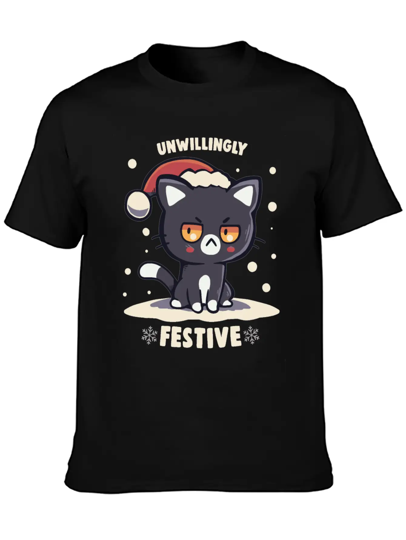 Unwillingly Festive Timeless Short Sleeve Tee – Comfy And Minimalist Design