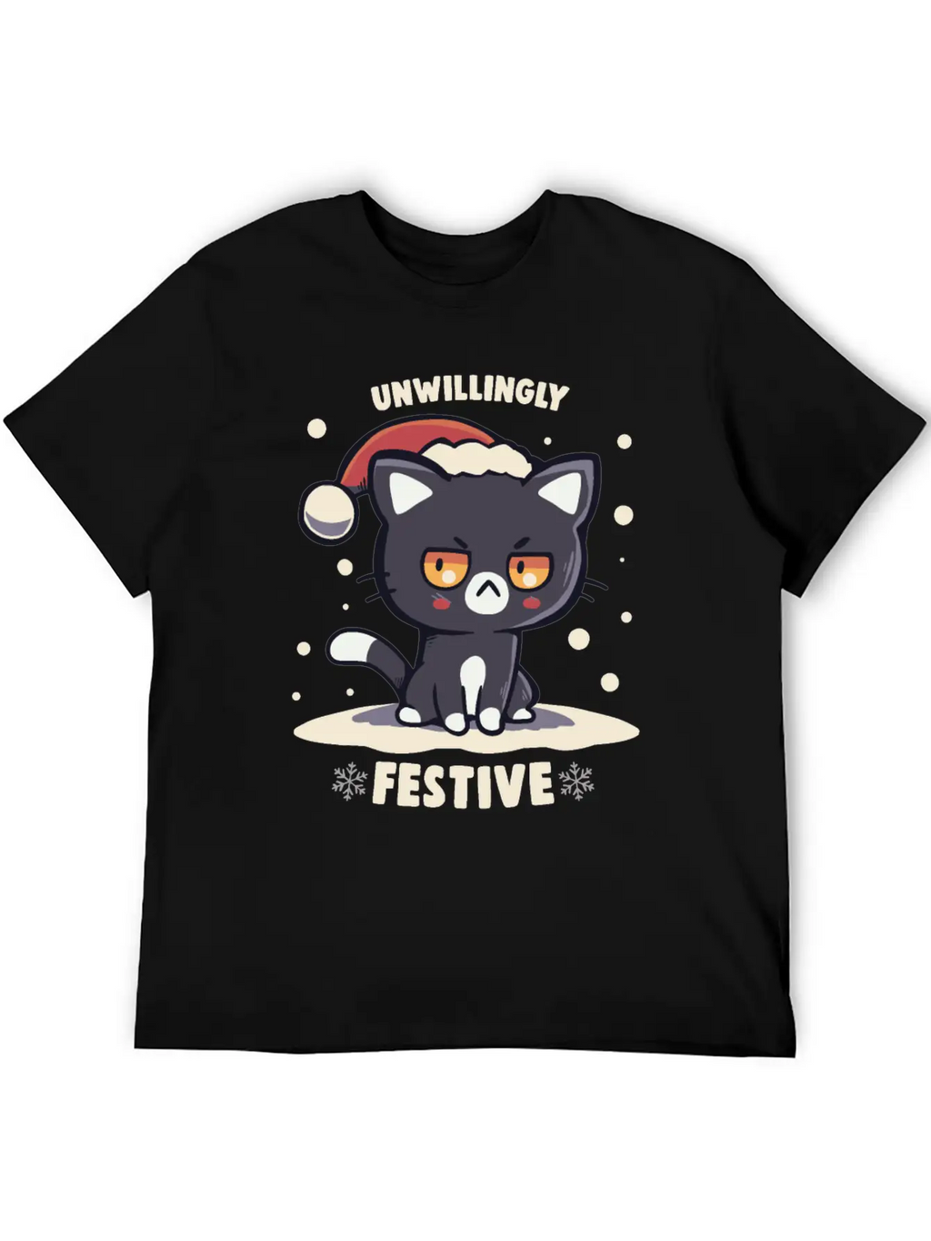Unwillingly Festive Timeless Short Sleeve Tee – Comfy And Minimalist Design