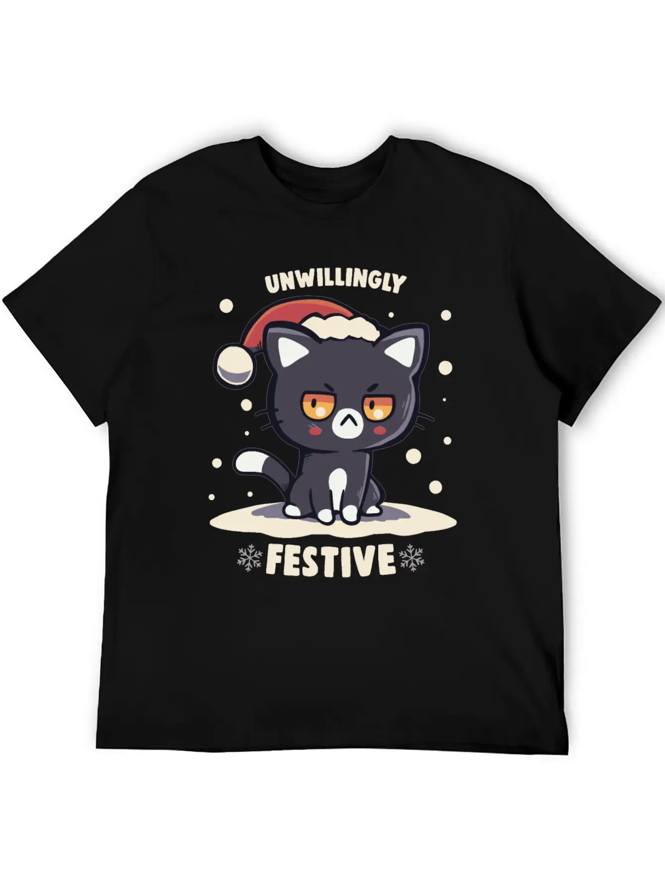 Unwillingly Festive Timeless Short Sleeve Tee – Comfy And Minimalist Design