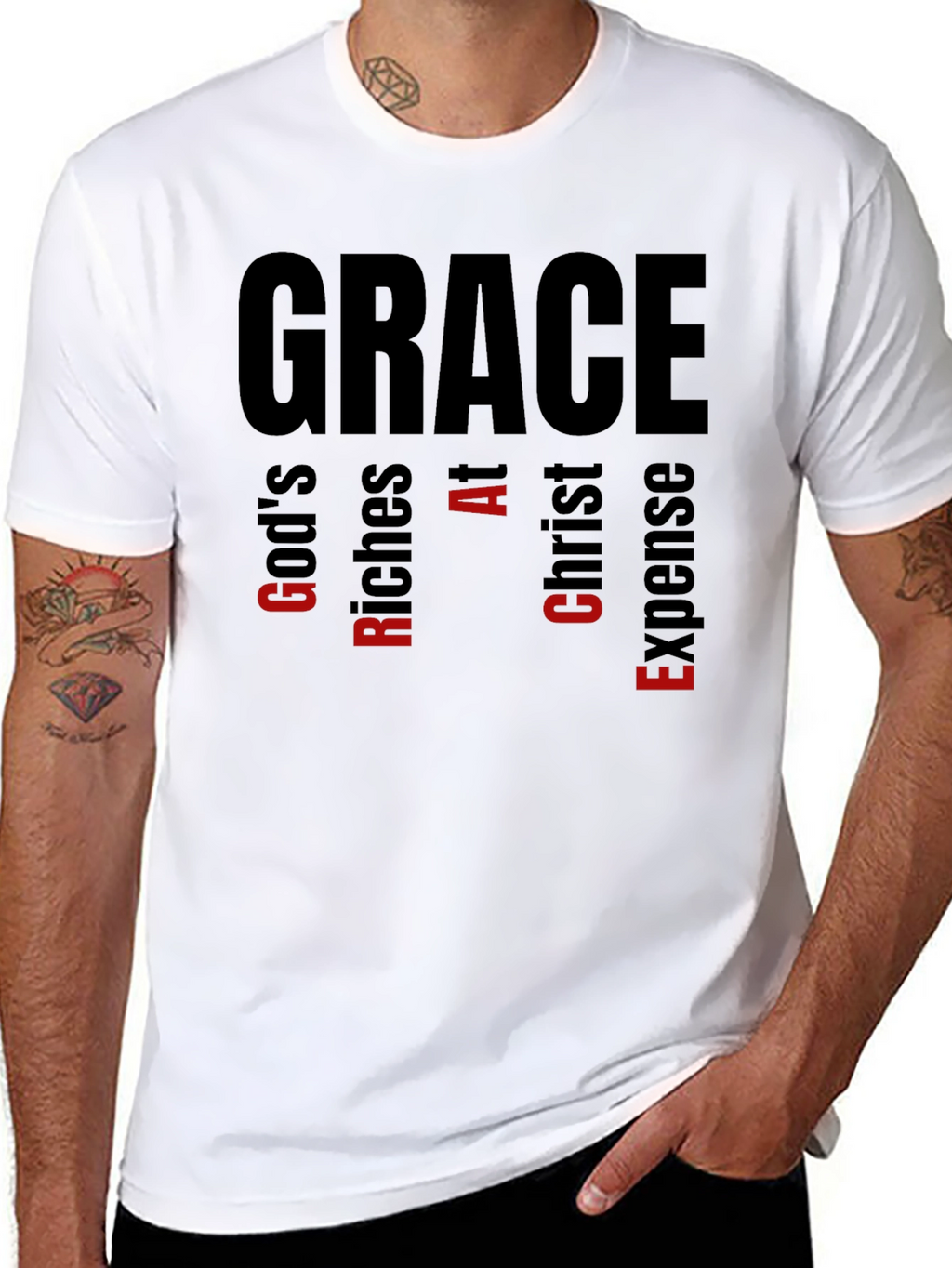 Grace Acronym T-Shirt: Gods Riches At Christ Expense