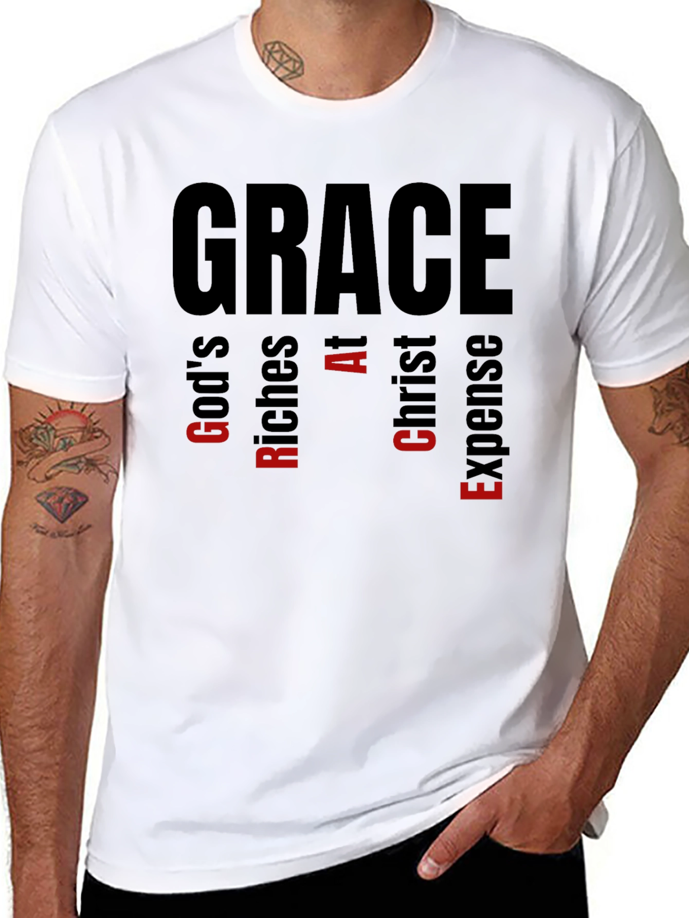 Grace Acronym T-Shirt: Gods Riches At Christ Expense