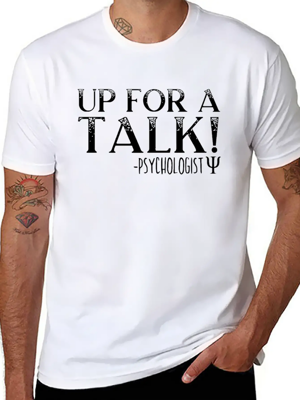 Up For A Talk School Psychologist Psychology Classic Cotton Tee – Unisex Comfort For Any Season