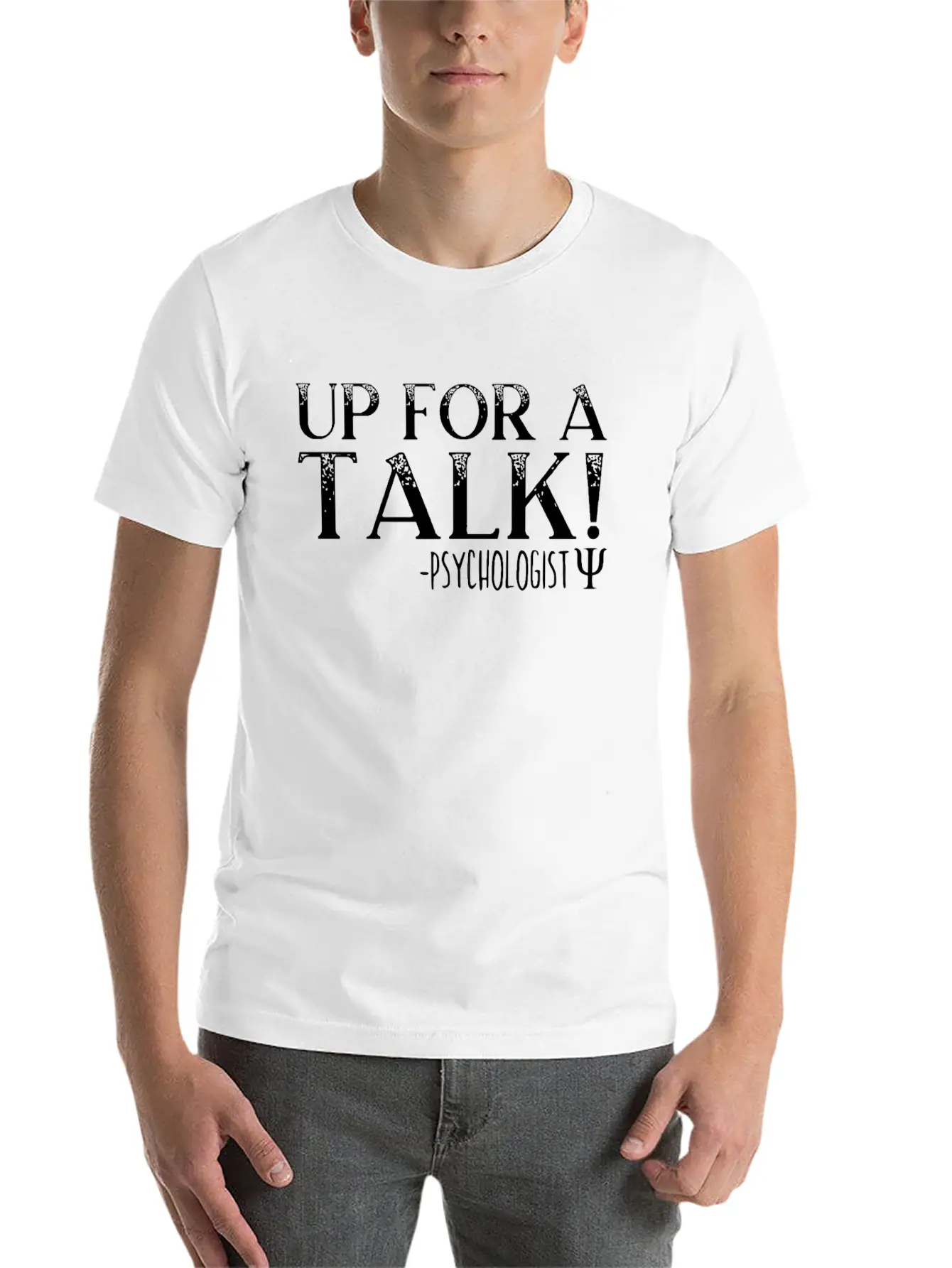 Up For A Talk School Psychologist Psychology Classic Cotton Tee – Unisex Comfort For Any Season