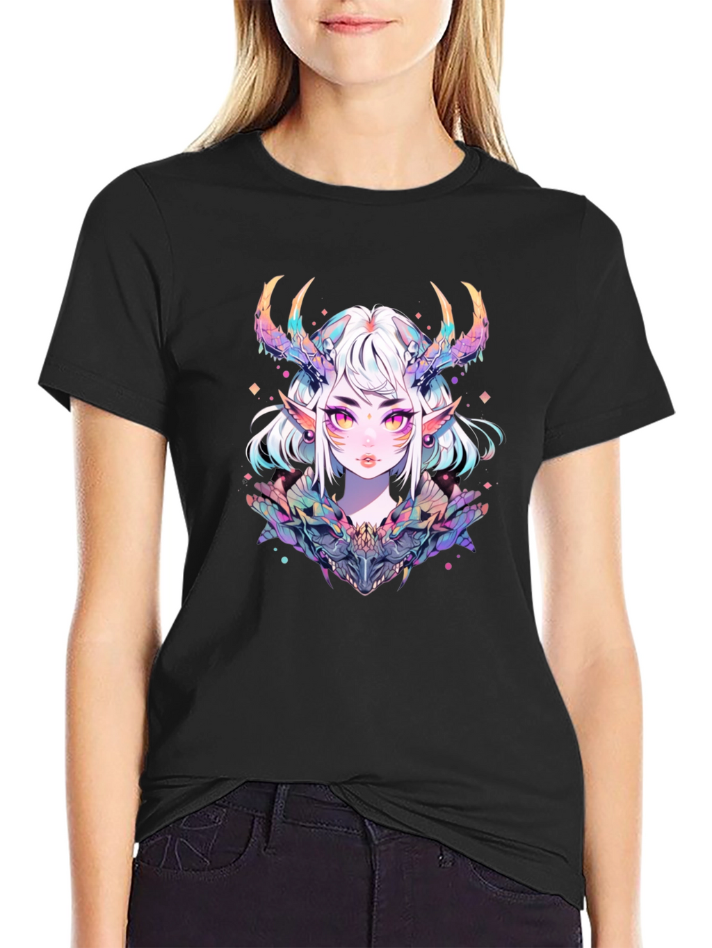 Anime Demon Girl Graphic T-Shirt
