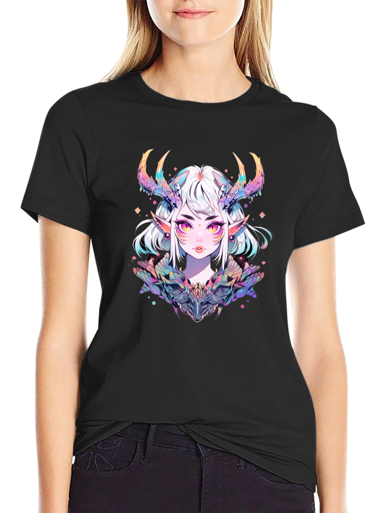Anime Demon Girl Graphic T-Shirt