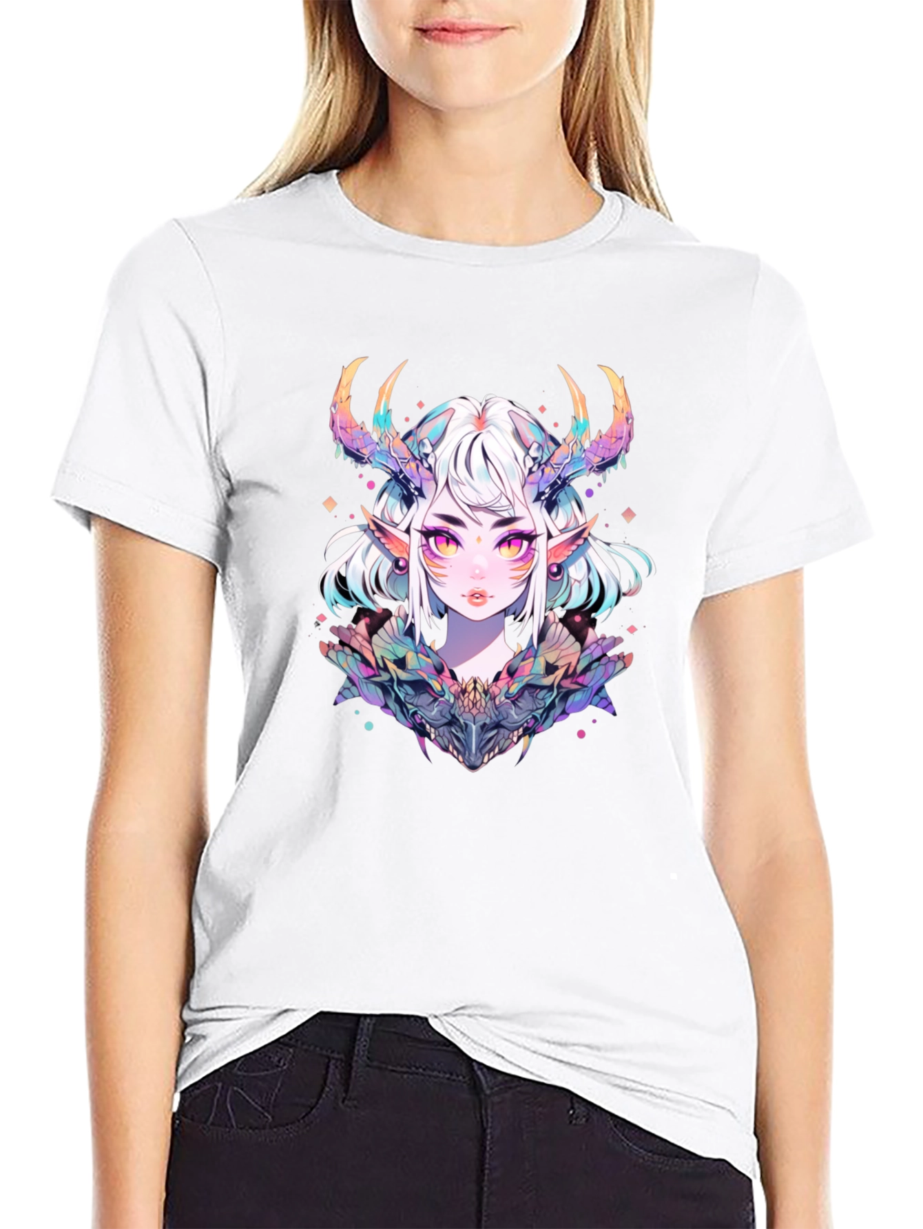 Anime Demon Girl Graphic T-Shirt