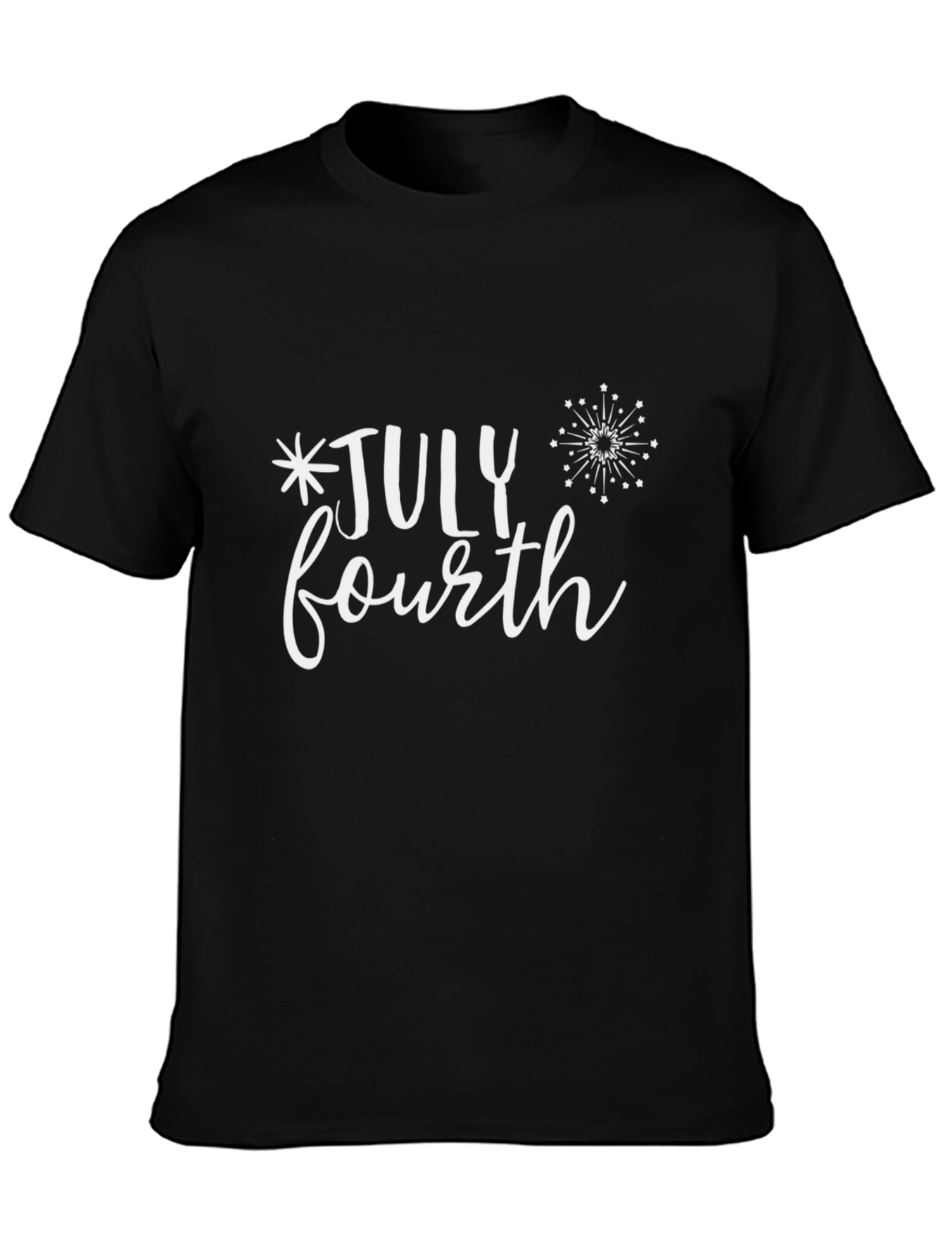 July Fourth Graphic Tee - Black Patriotic Shirt