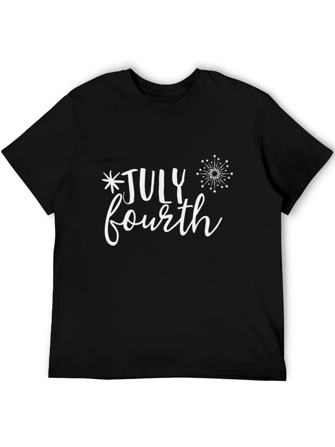 July Fourth Graphic Tee - Black Patriotic Shirt