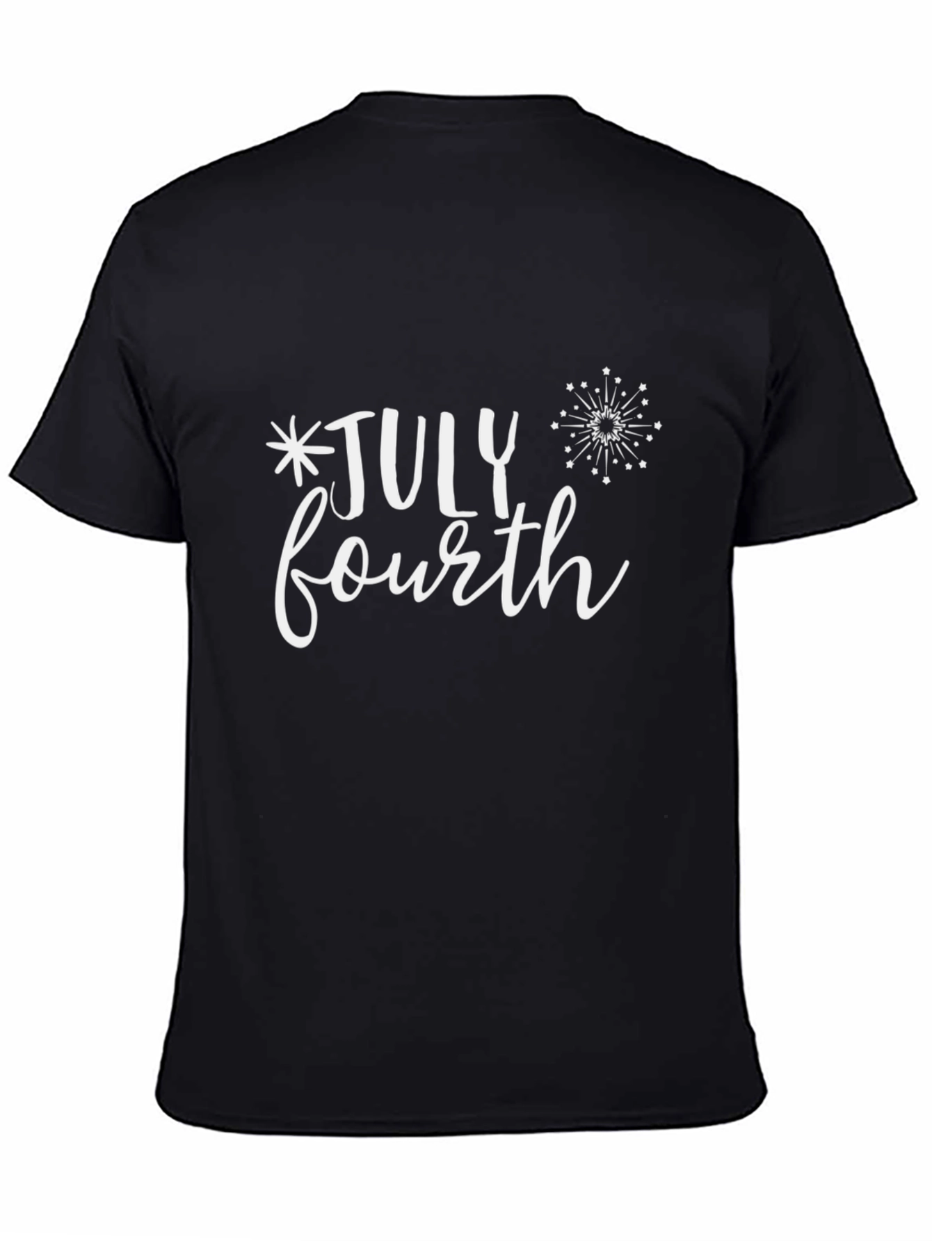 July Fourth Graphic Tee - Black Patriotic Shirt