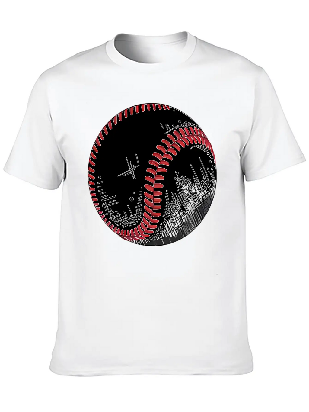 Urban Baseball Sketch Classic Cotton Tee – Unisex Comfort For Any Season