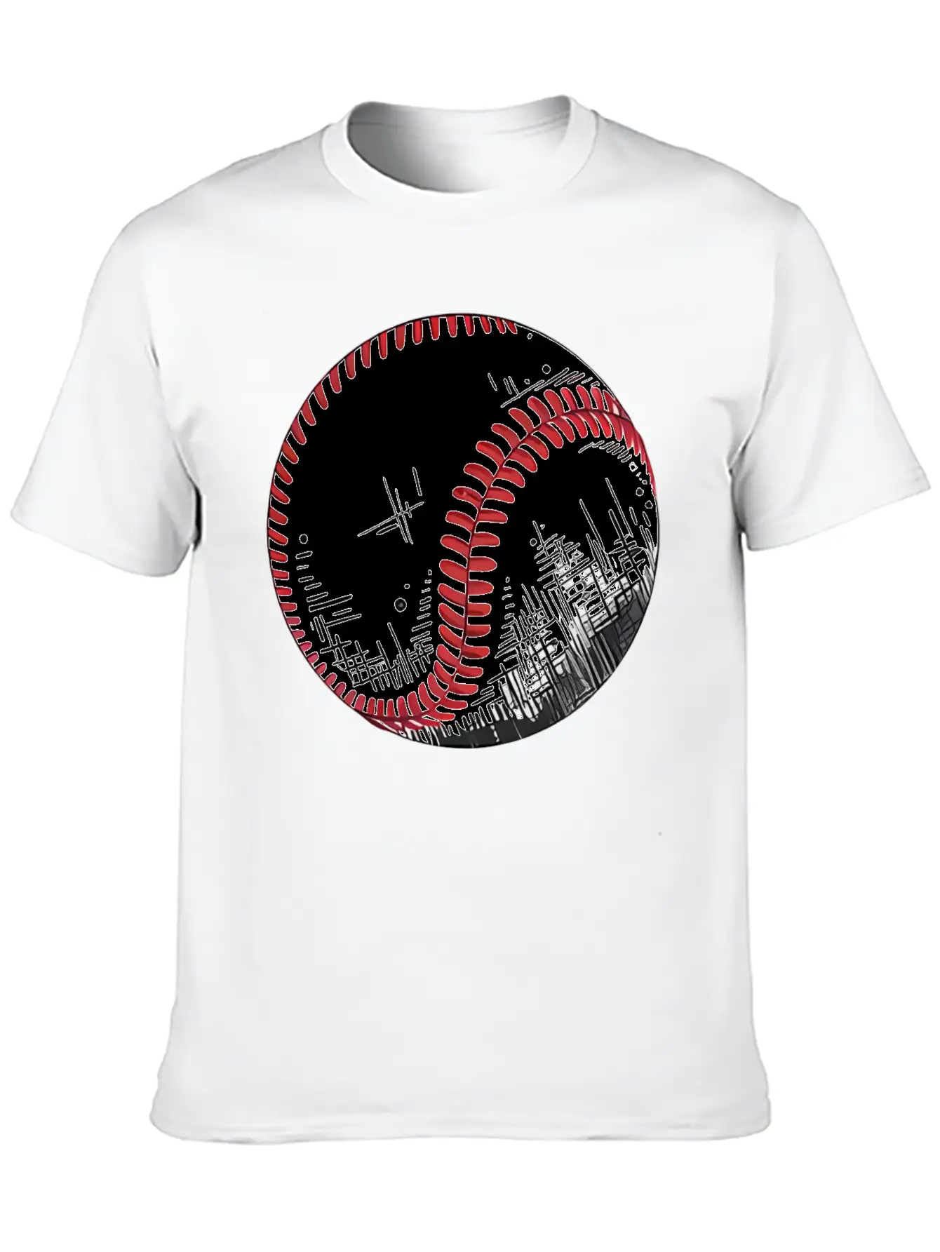Urban Baseball Sketch Classic Cotton Tee – Unisex Comfort For Any Season