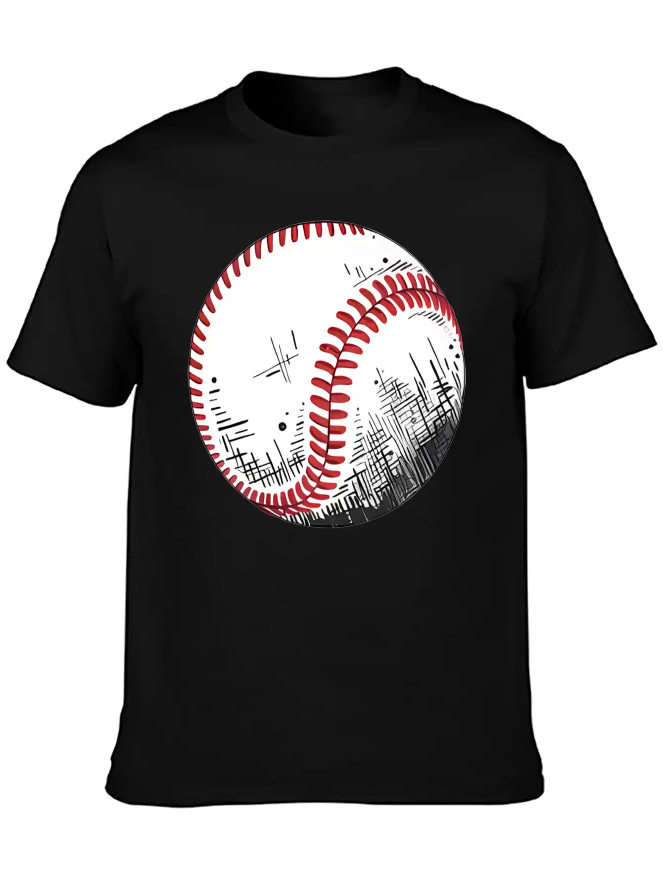 Urban Baseball Sketch Classic Cotton Tee – Unisex Comfort For Any Season