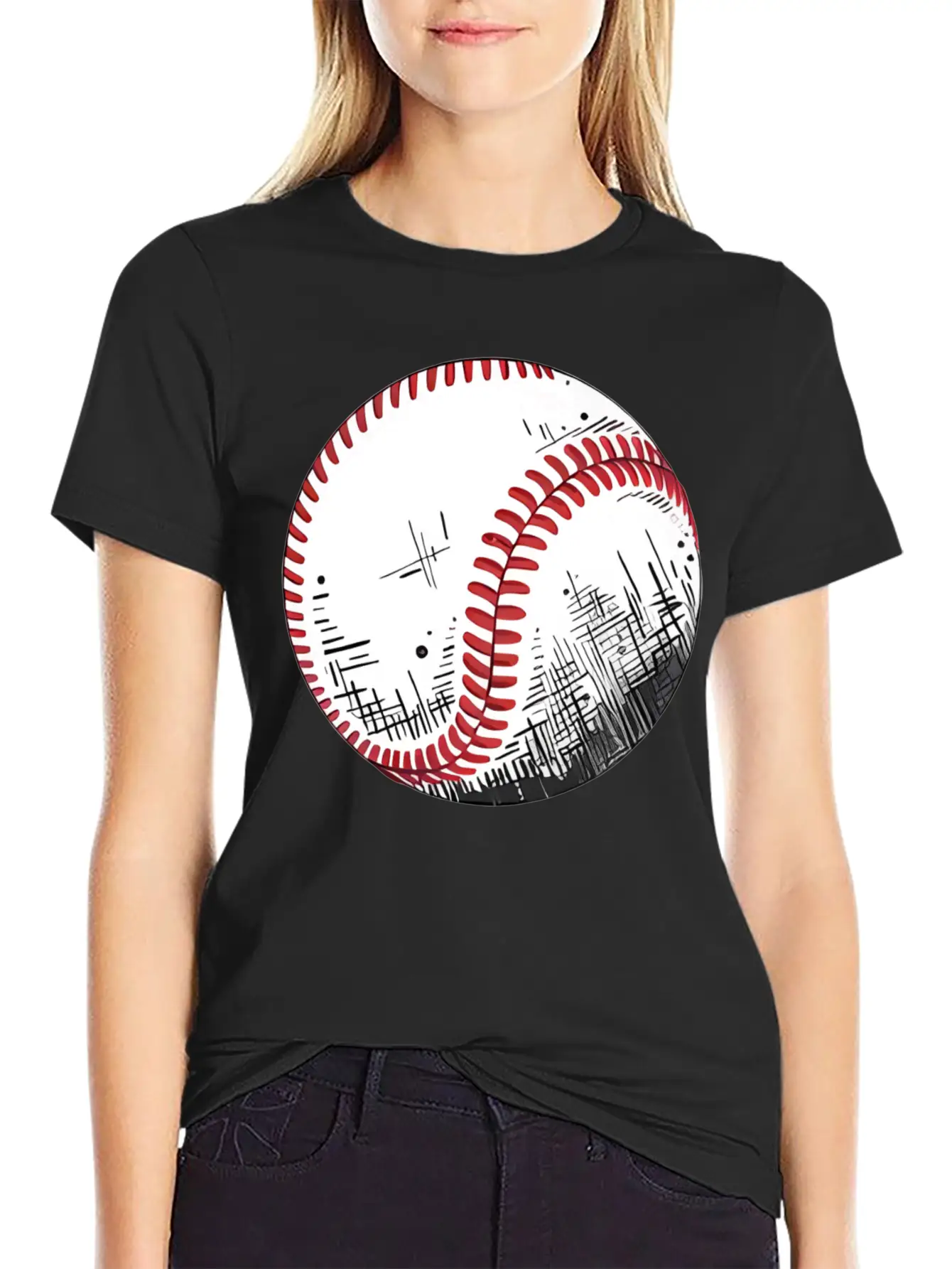 Urban Baseball Sketch Classic Cotton Tee – Unisex Comfort For Any Season