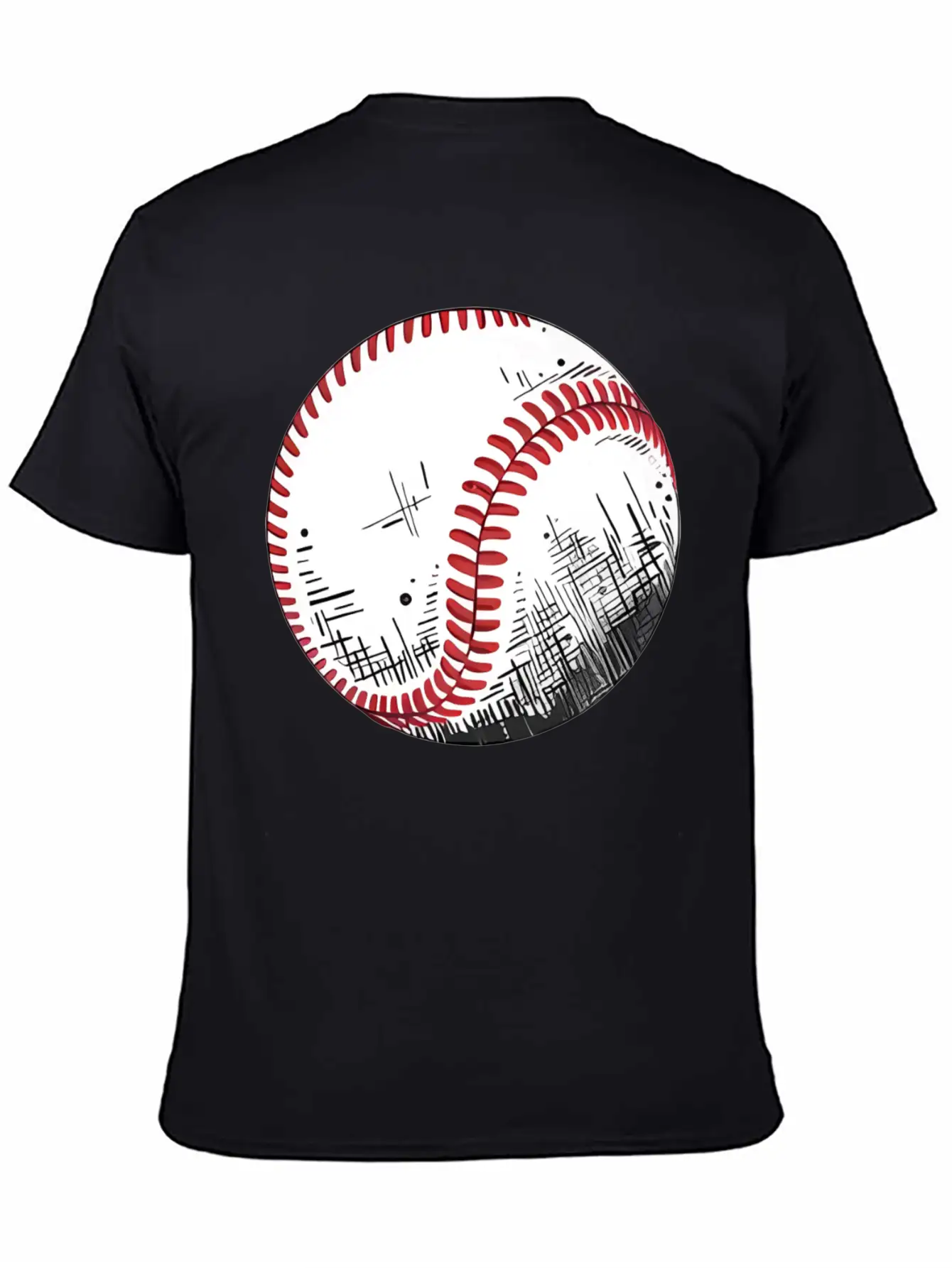 Urban Baseball Sketch Classic Cotton Tee – Unisex Comfort For Any Season