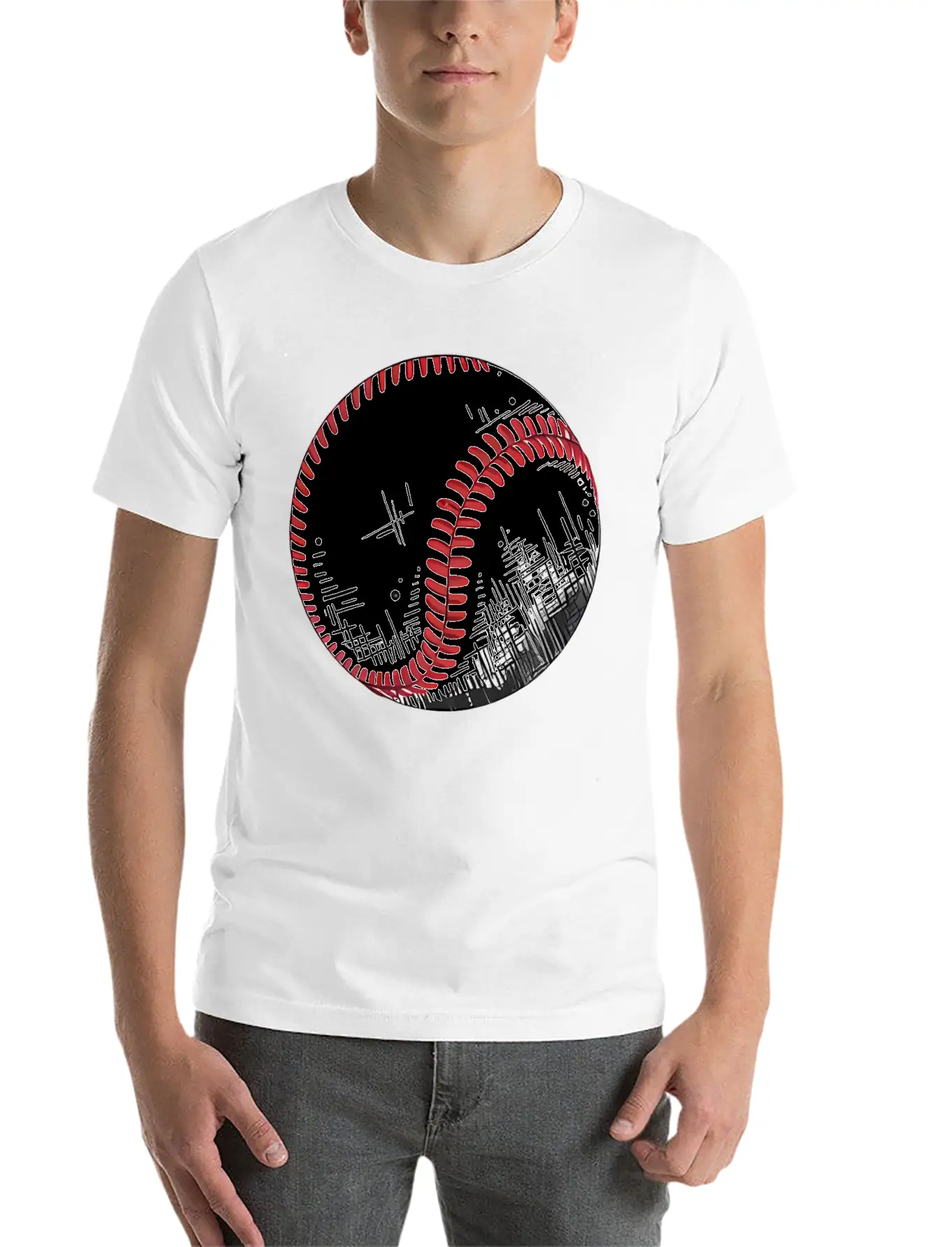Urban Baseball Sketch Classic Cotton Tee – Unisex Comfort For Any Season