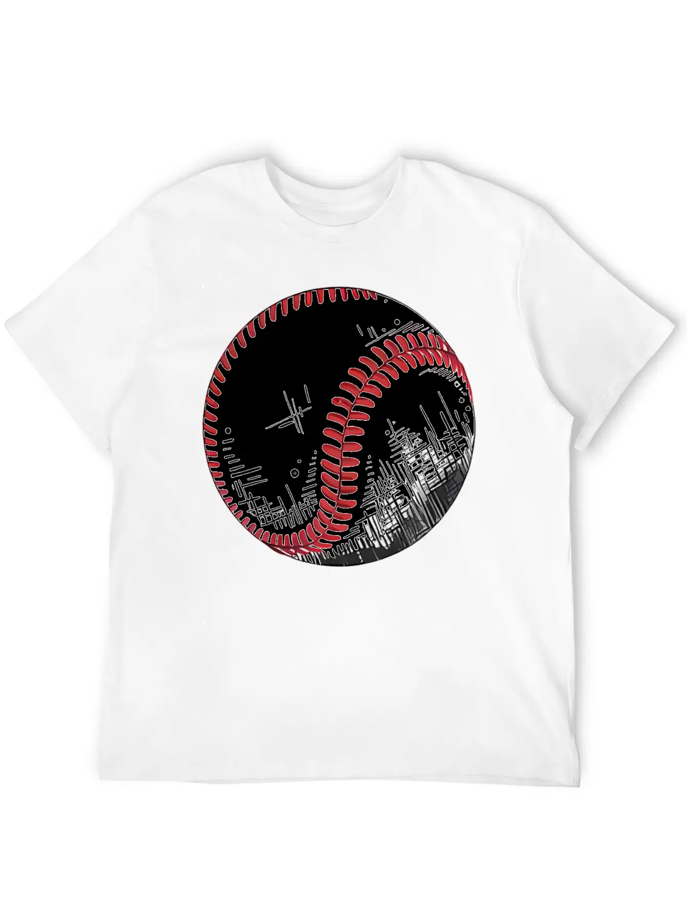 Urban Baseball Sketch Classic Cotton Tee – Unisex Comfort For Any Season