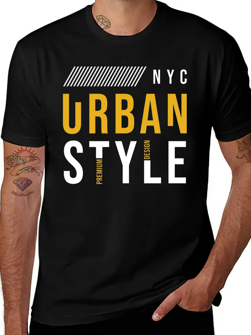 Urban Vibes: Street Art Design Print From The City Basic Graphic T-Shirt – Daily Comfort In Soft Cotton