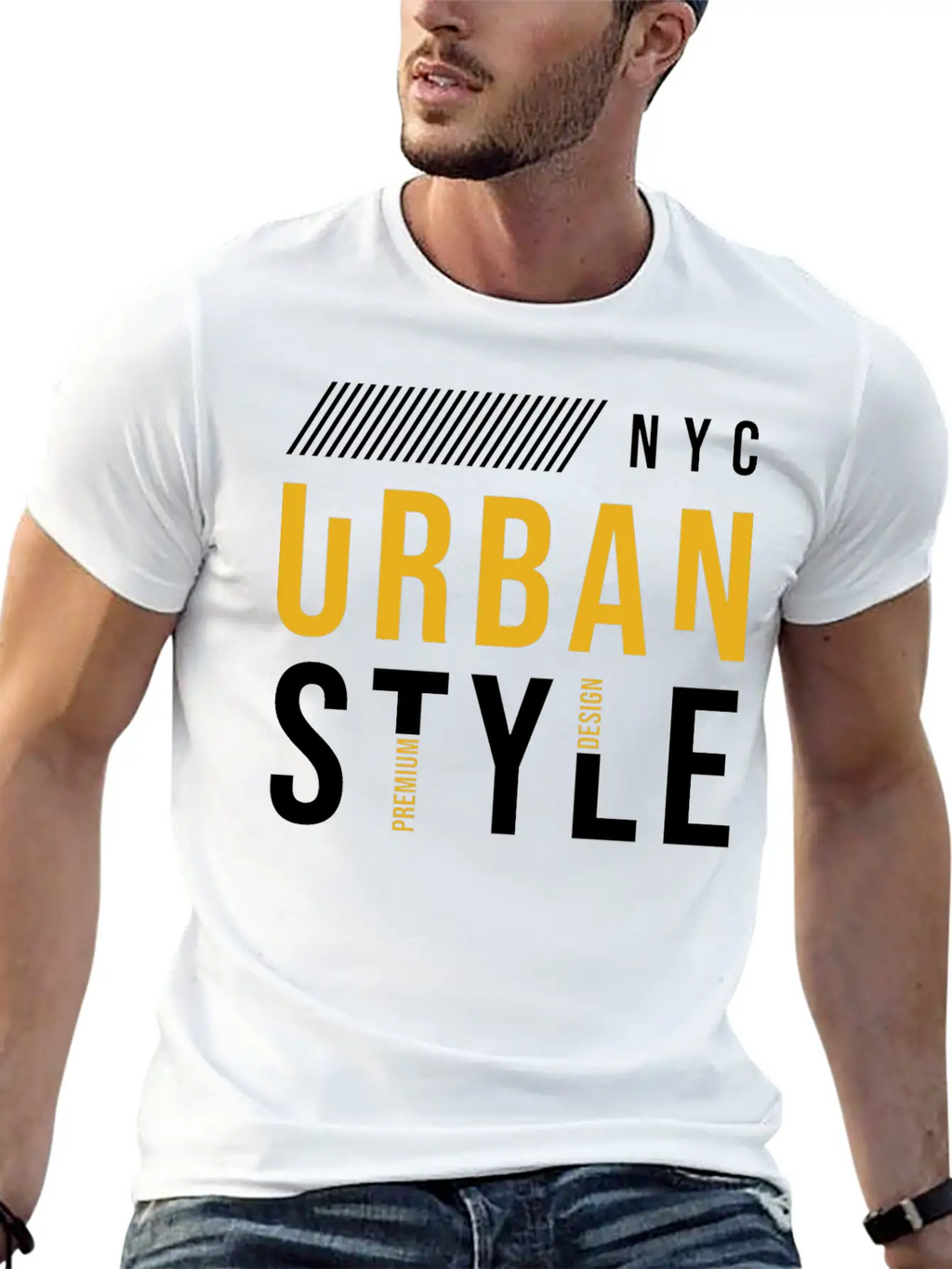 Urban Vibes: Street Art Design Print From The City Basic Graphic T-Shirt – Daily Comfort In Soft Cotton